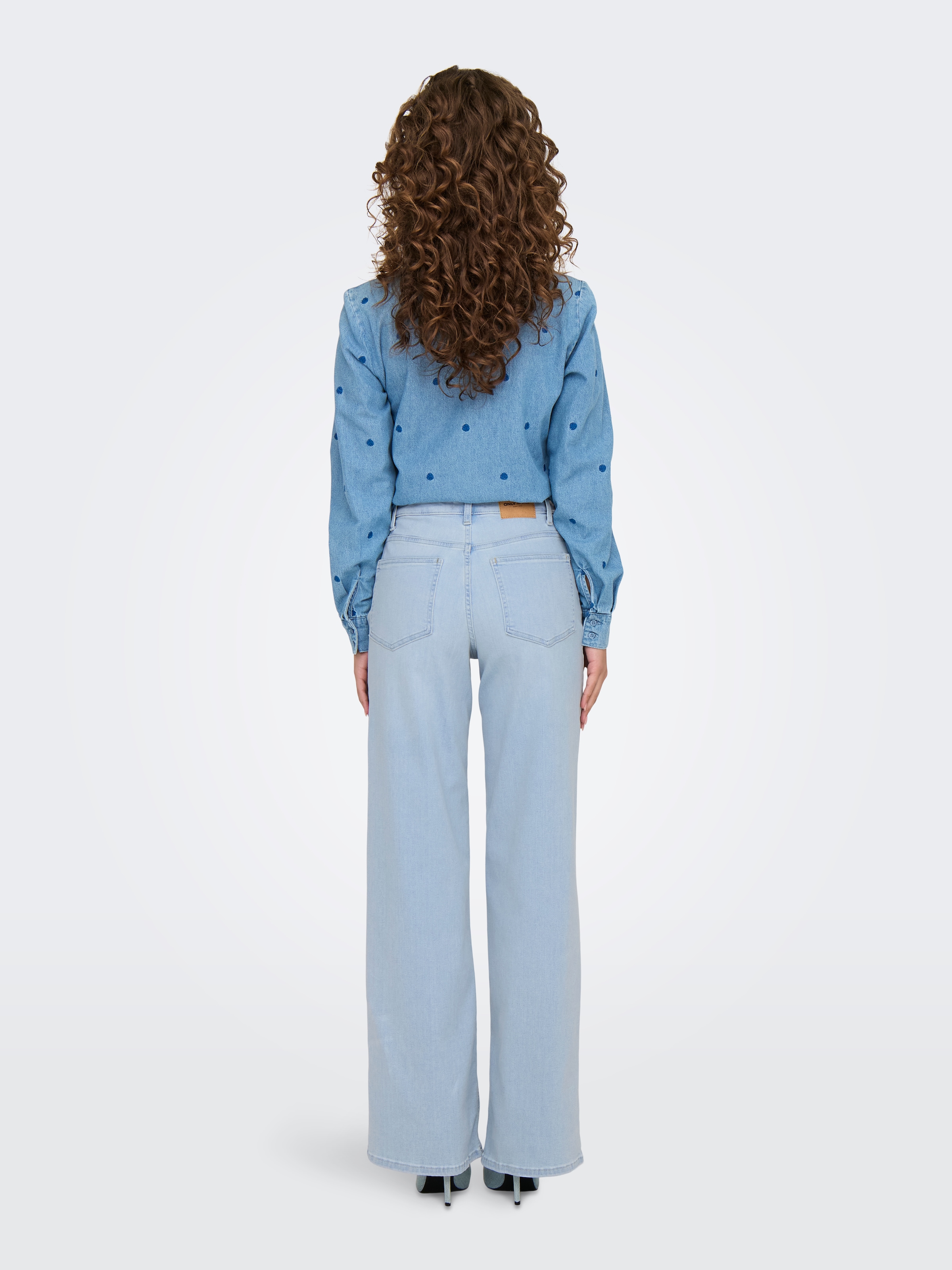 ONLY High-waist-Jeans »ONLMADISON BLUSH HW WIDE DNM CRO495 NOOS«, mit Eingrifftaschen