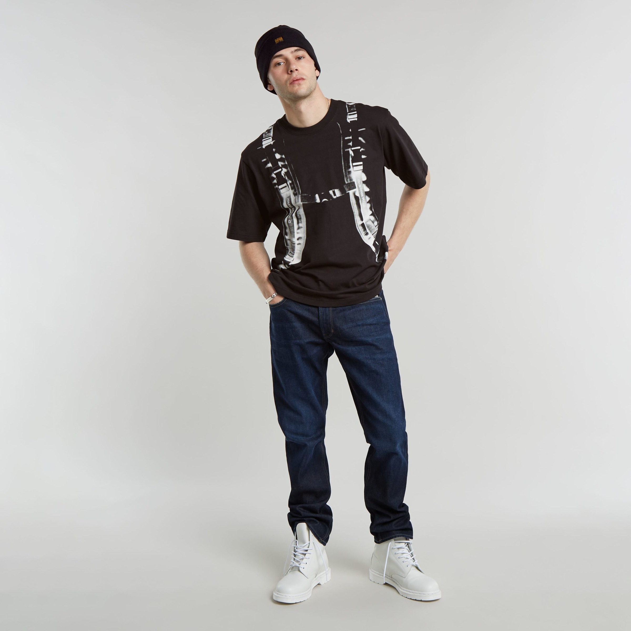 G-STAR Straight-Jeans »Mosa Straight«, mit hellen Nähten