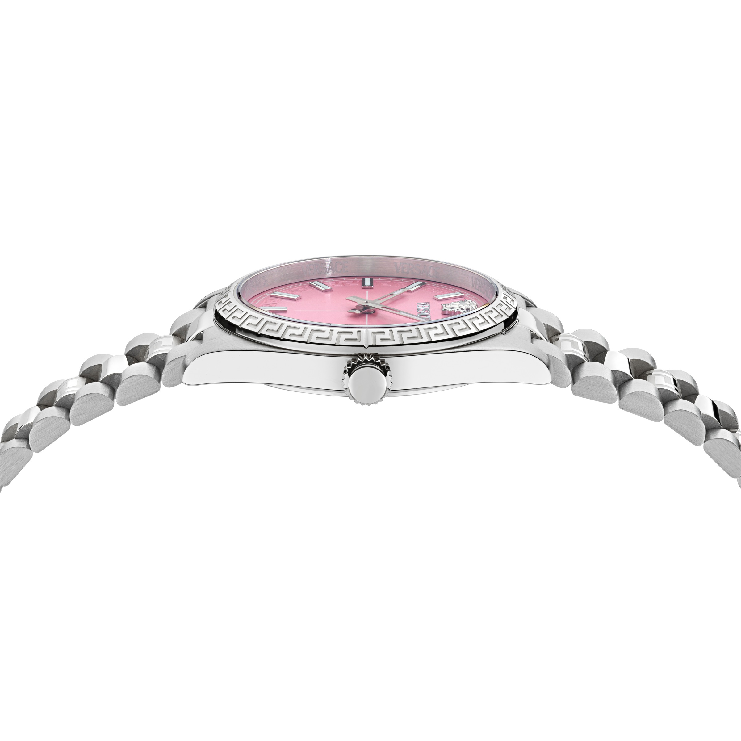 Versace Quarzuhr »MILLENYIUM LADY« Armbanduhr, Damenuhr, Swiss Made, Edelstahlarmband, analog