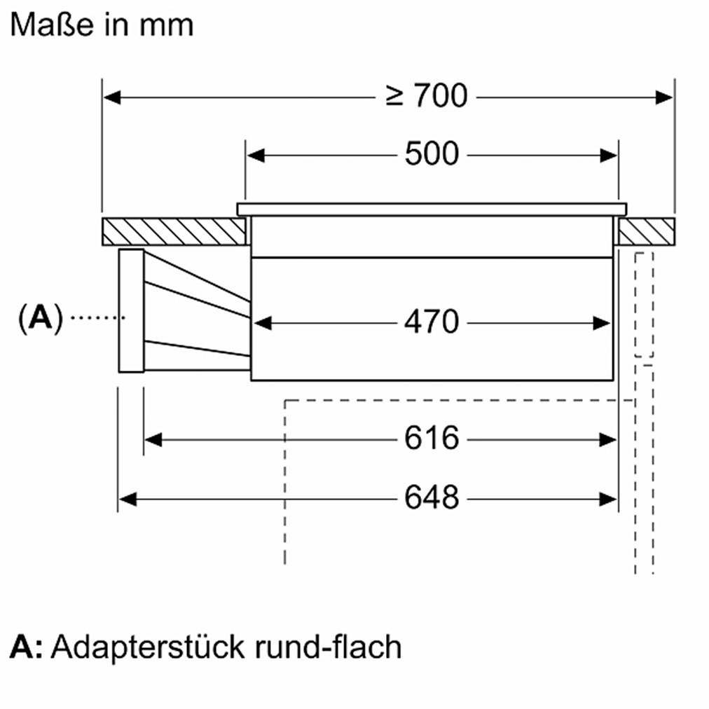 SIEMENS Kochfeld mit Dunstabzug »ED611BS16E«, mit Flachkanal