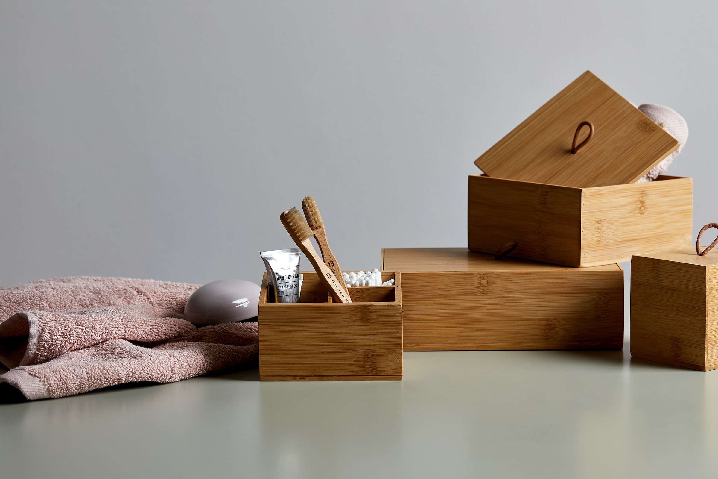 WENKO Aufbewahrungsbox »Terra«, (1 St.), mit Deckel und praktischer Schlaufe