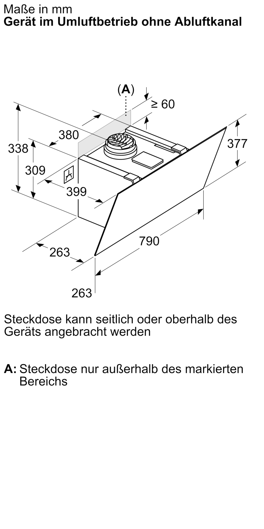 BOSCH Kopffreihaube »DWK85DF61« Serie Serie 4 LED-Beleuchtung und langlebiger Metall-Fettfilter