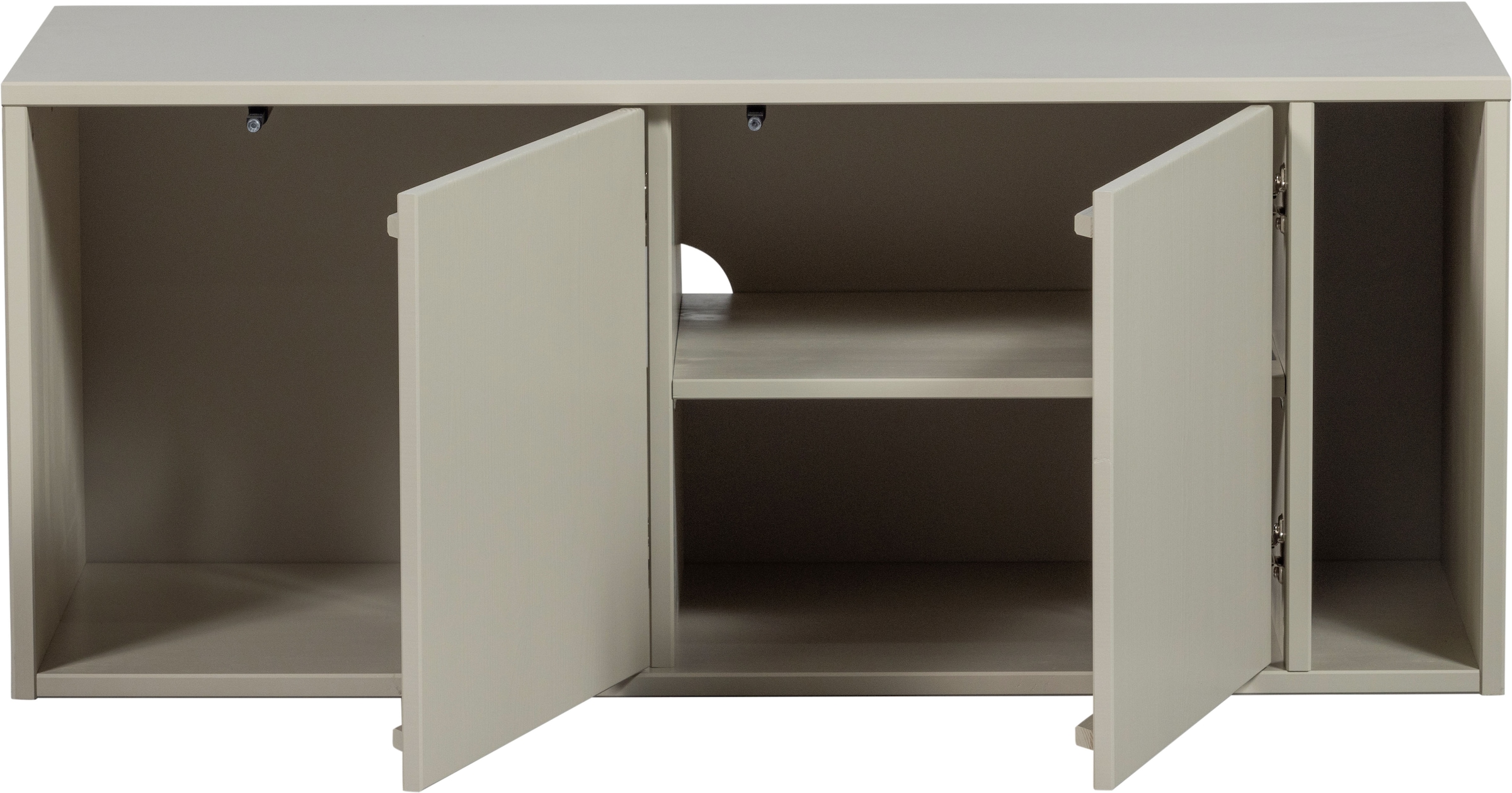 WOOOD Schuhbank »vtwonen SETTLE DOWN TV MEUBEL/BANKJE 108 CM GRENEN DUST [fsc]« Settle Down TV-Schrank/Bank aus FSC-Kiefer