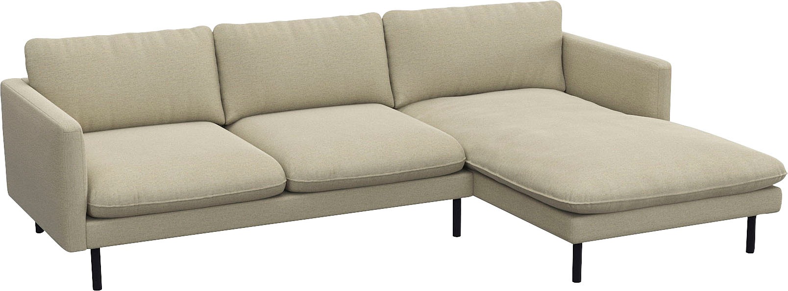 FLEXLUX Ecksofa »Bolzano, elegant und bequem, L-Form«, Sitzaufbau mit Kaltschaum & Stahl-Wellen, loose Sitz -& Rückenkissen