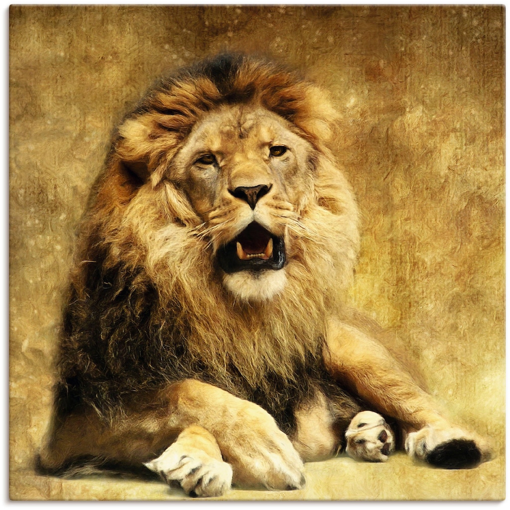 Artland Wandbild »Der König - Löwe«, Wildtiere, (1 St.)