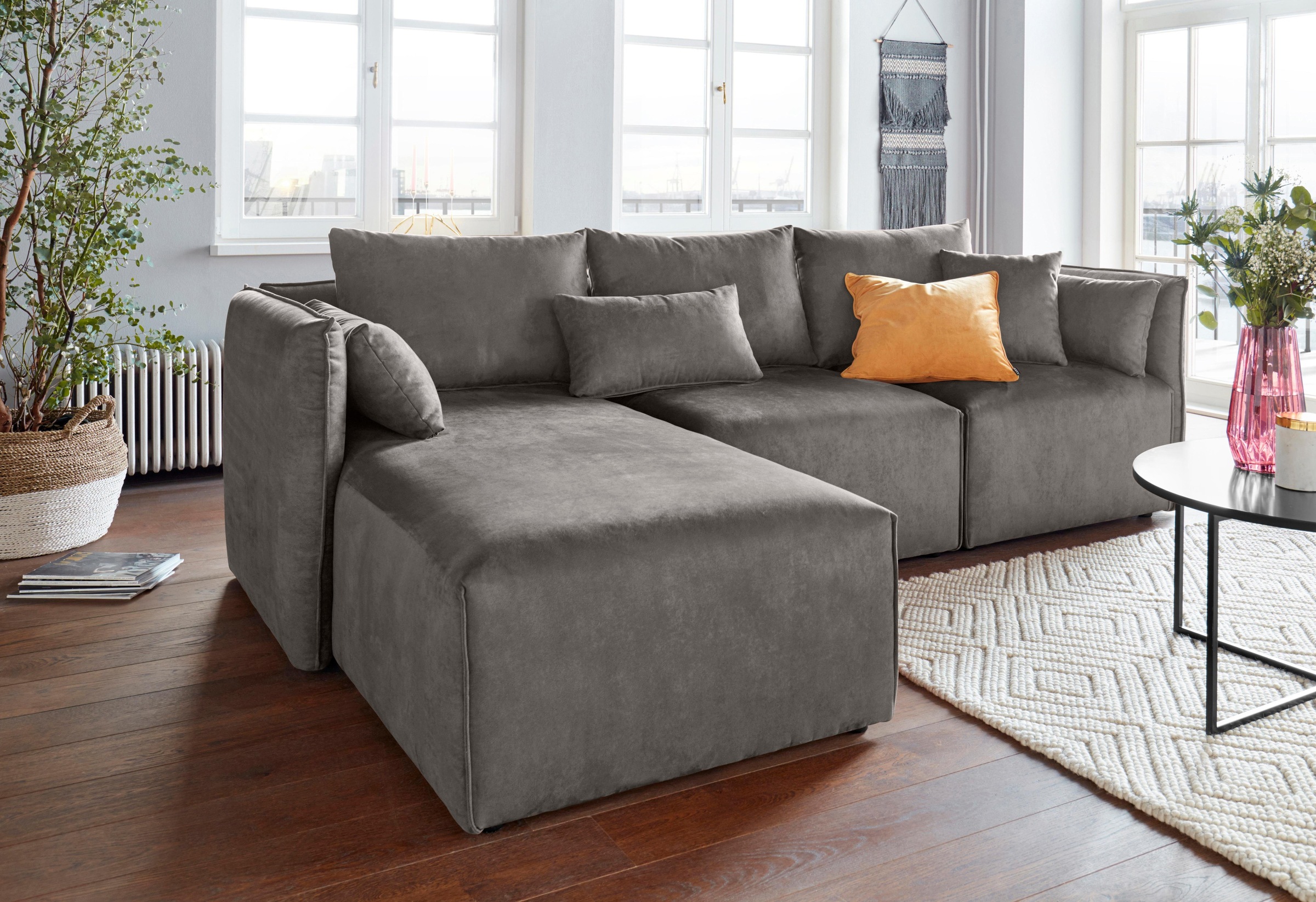 andas Ecksofa »Nöre«, (3 Teile), zusammengesetzt aus Modulen, in vielen Bez günstig online kaufen