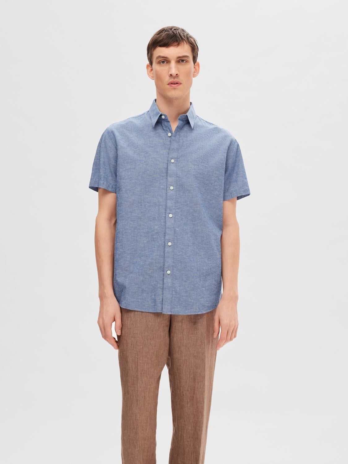 SELECTED HOMME Kurzarmhemd »SLHREG-SUN SHIRT SS NOOS«