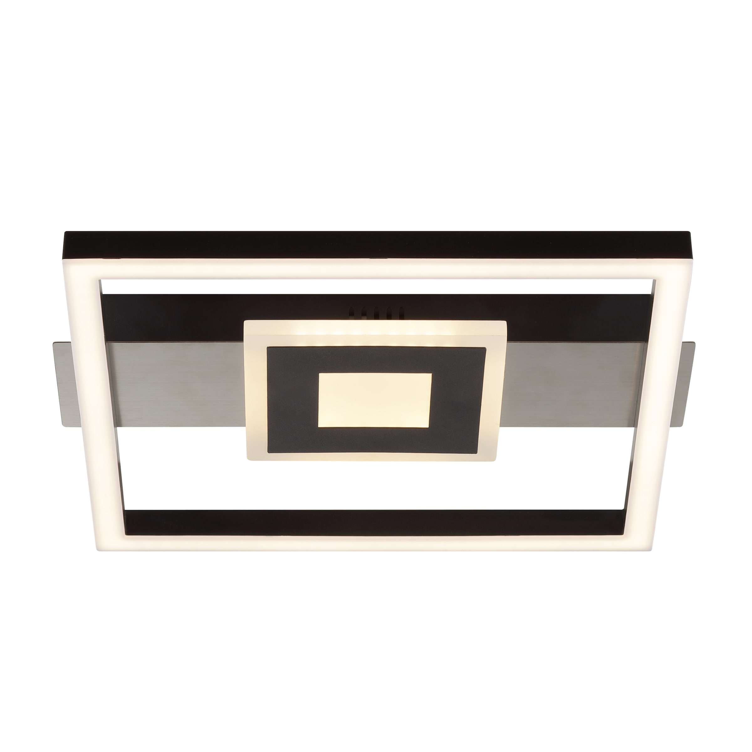 Brilliant LED Deckenleuchte »Baldo« LED-Modul 1 Stk. Warmweiß 28 x 30 cm, 2200 lm, 3000 K, dimmbar, schwarz matt