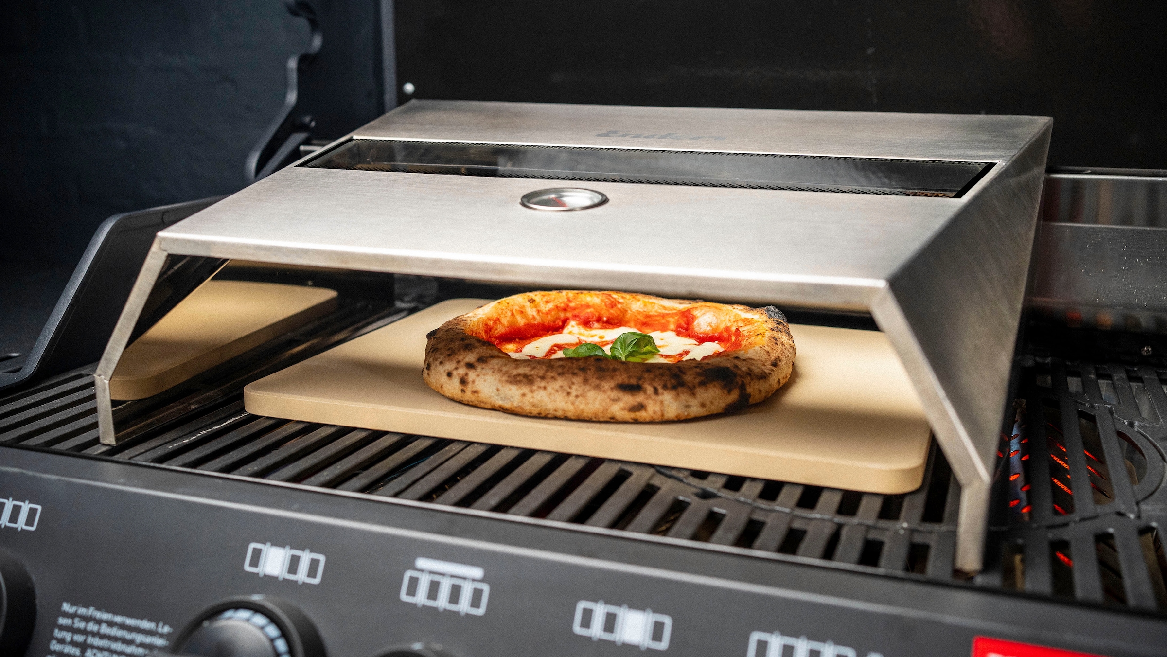 Enders® Pizzaofen-Grillaufsatz »Turbo«, Edelstahl, für 3-/4-Brenner mit Backburner