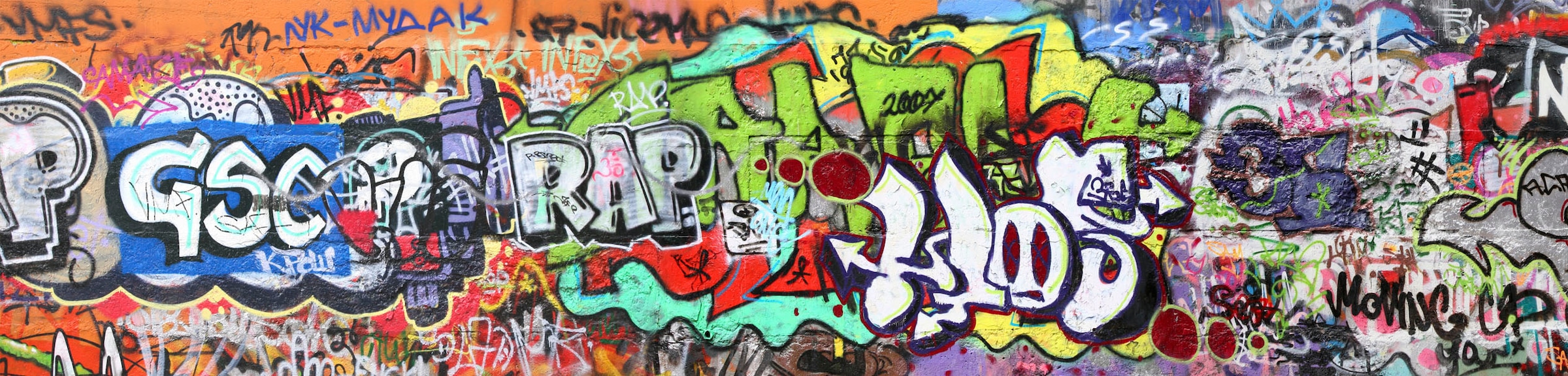 EXPRESS KÜCHEN Küchenrückwand »Graffiti« bunt