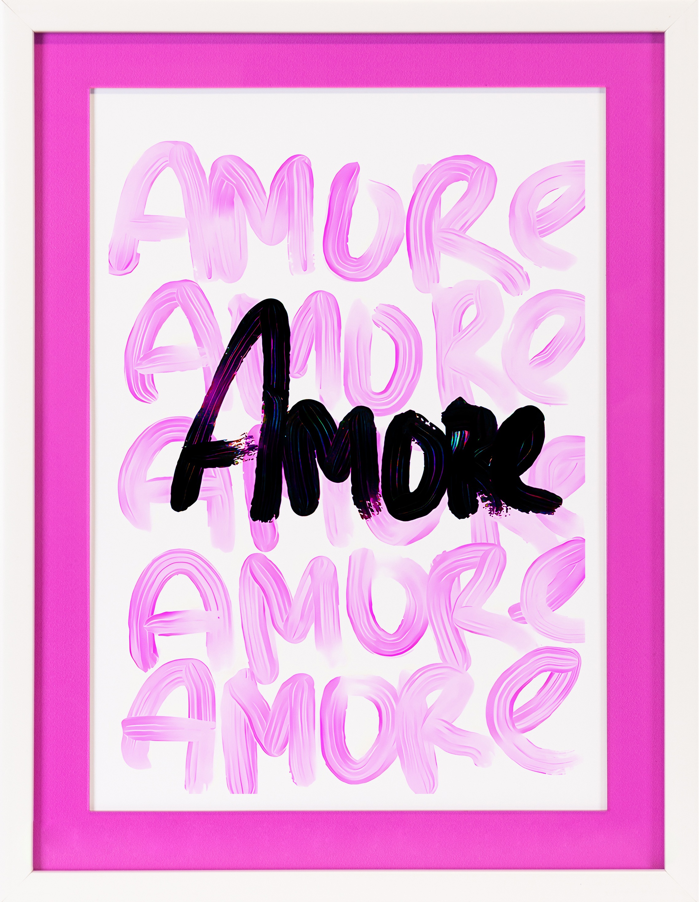 queence Bild mit Rahmen »Spruch, Sprüche, Liebe«, Liebessprüche-Sprüche, (1 St.), Poster mit buntem Acrylglas Passepartout