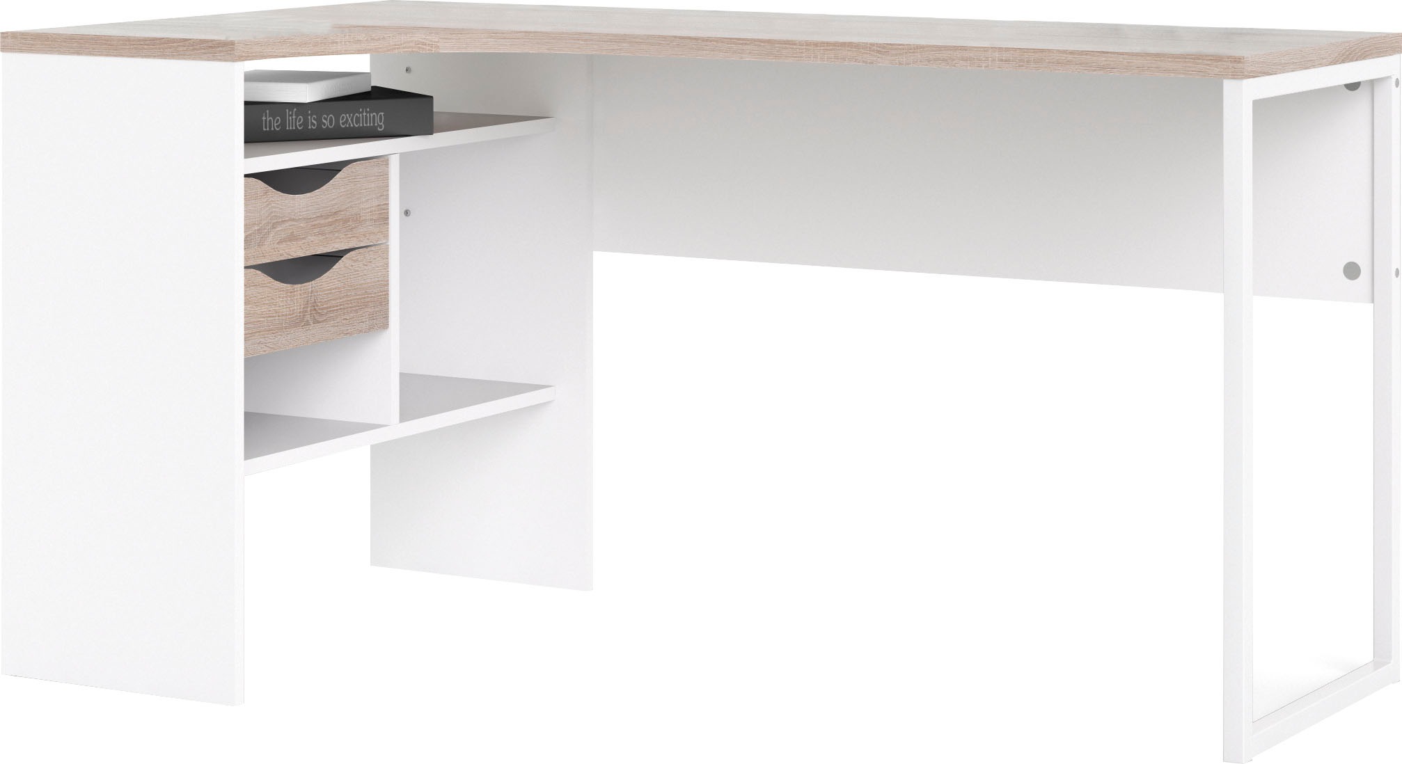 INOSIGN Eckschreibtisch »Plus« Schreibtisch mit vielen Stauraummöglichkeite günstig online kaufen