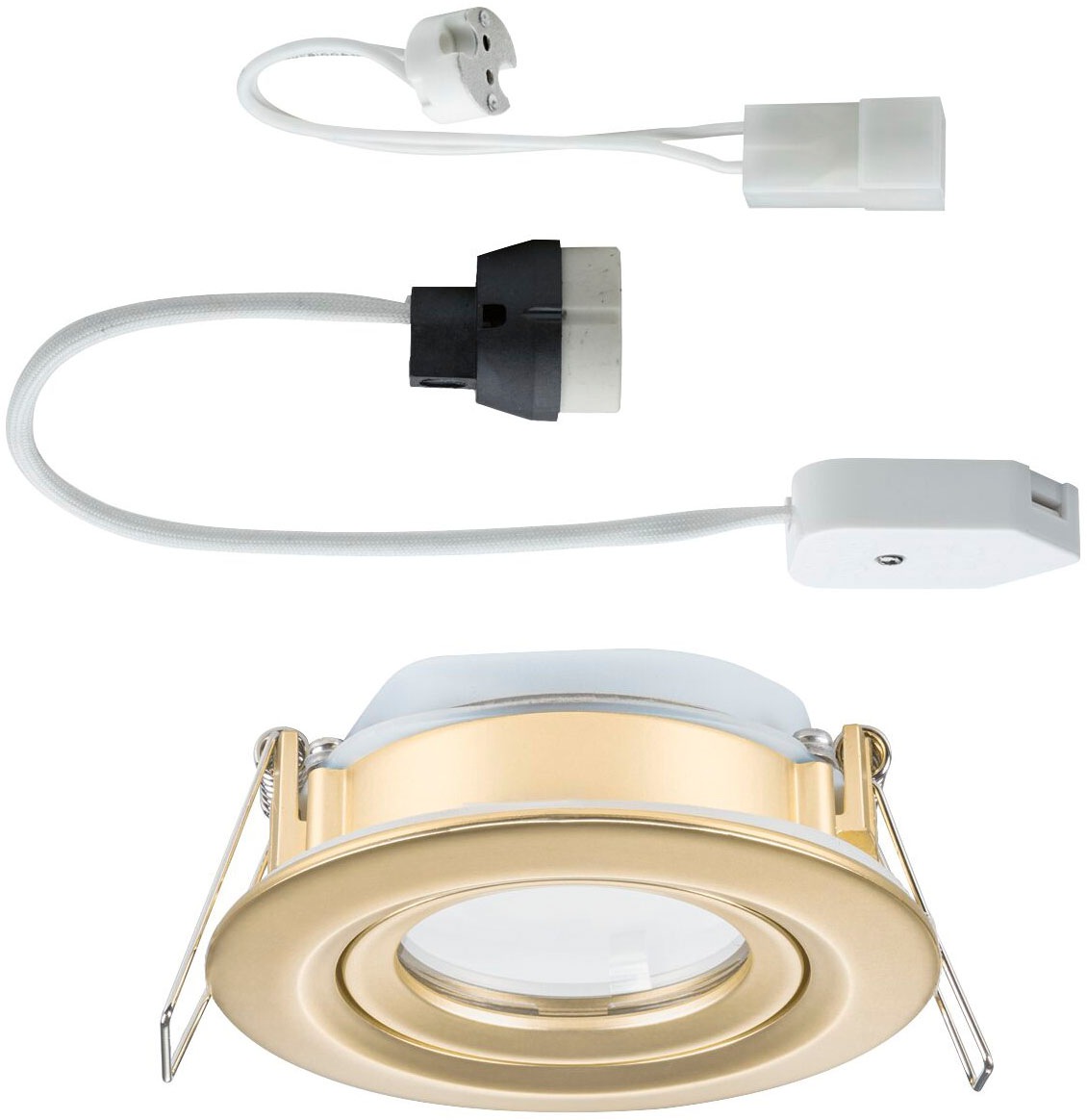 Paulmann LED Einbauleuchte »Einbauleuchte Nova Plus IP65 rund 93mm 30° dimmbar Gold matt«, 1 flammig, Leuchtmittel GU 5,3 | ohne Leuchtmittel