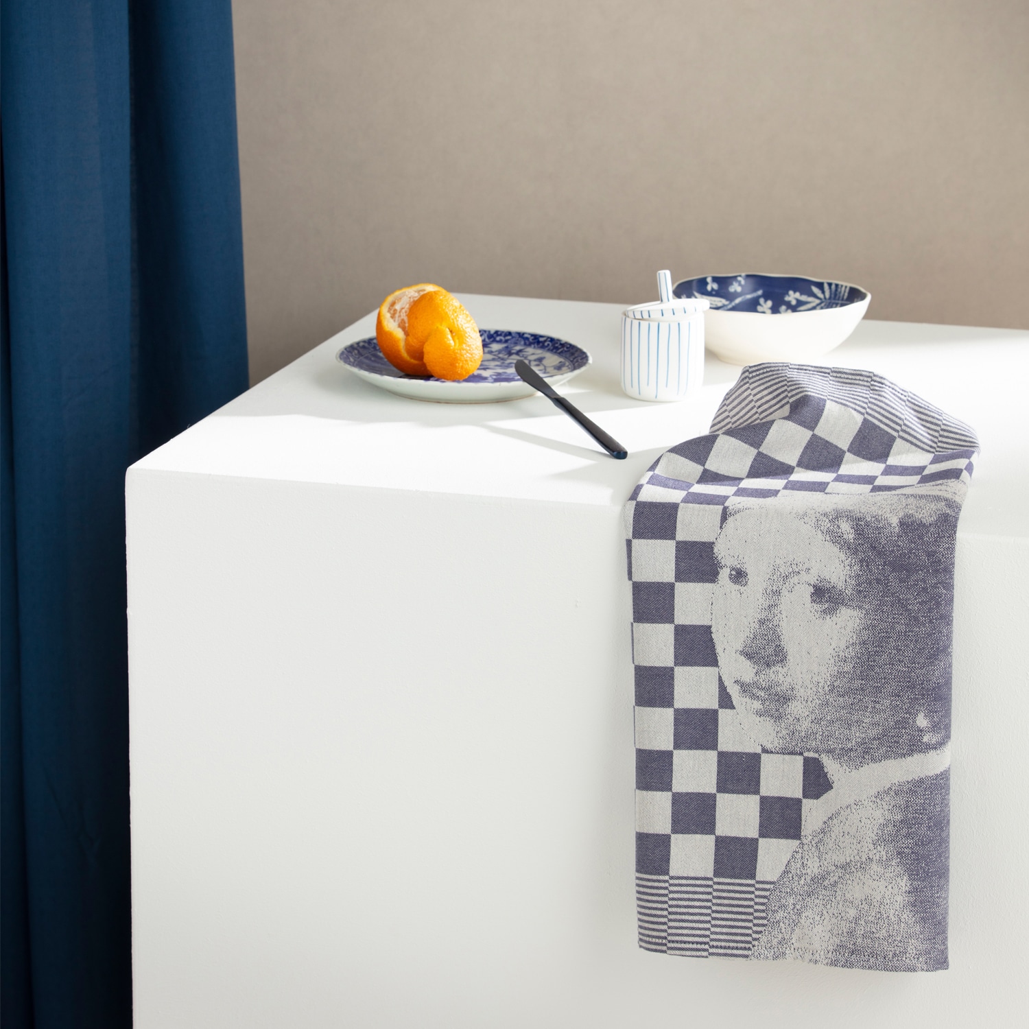 DDDDD Geschirrtuch »DDDDDD Kombi-Set, Girl with a pearl, 60 x 65 cm, (2er-Pack)« schnell trocknend, 100% Baumwolle, mit dem Motiv von Vermeer