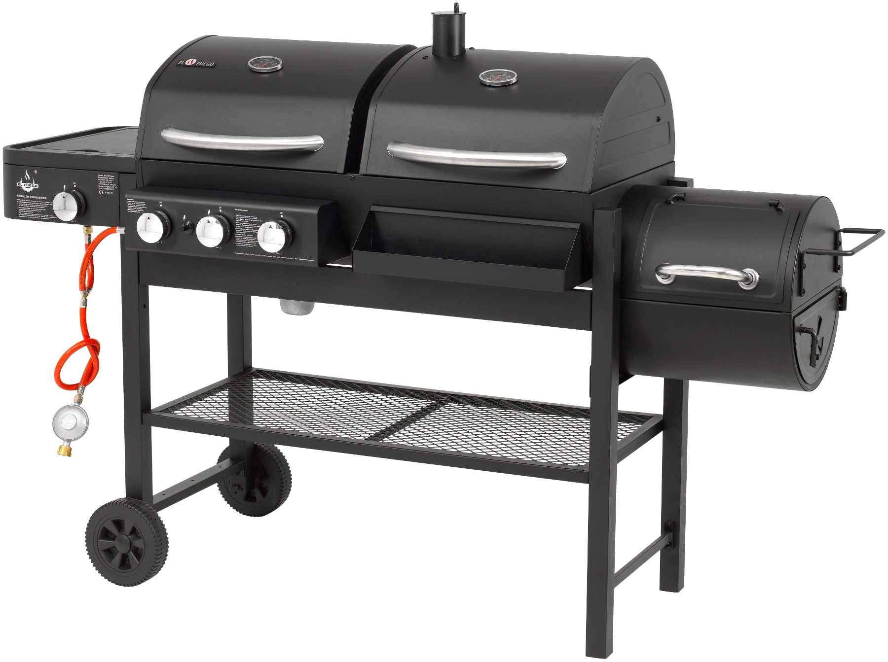 El Fuego Gasgrill »Sierra«, Gas- und Holzkohlekombination, BxTxH: 173,5x60x117,5 cm