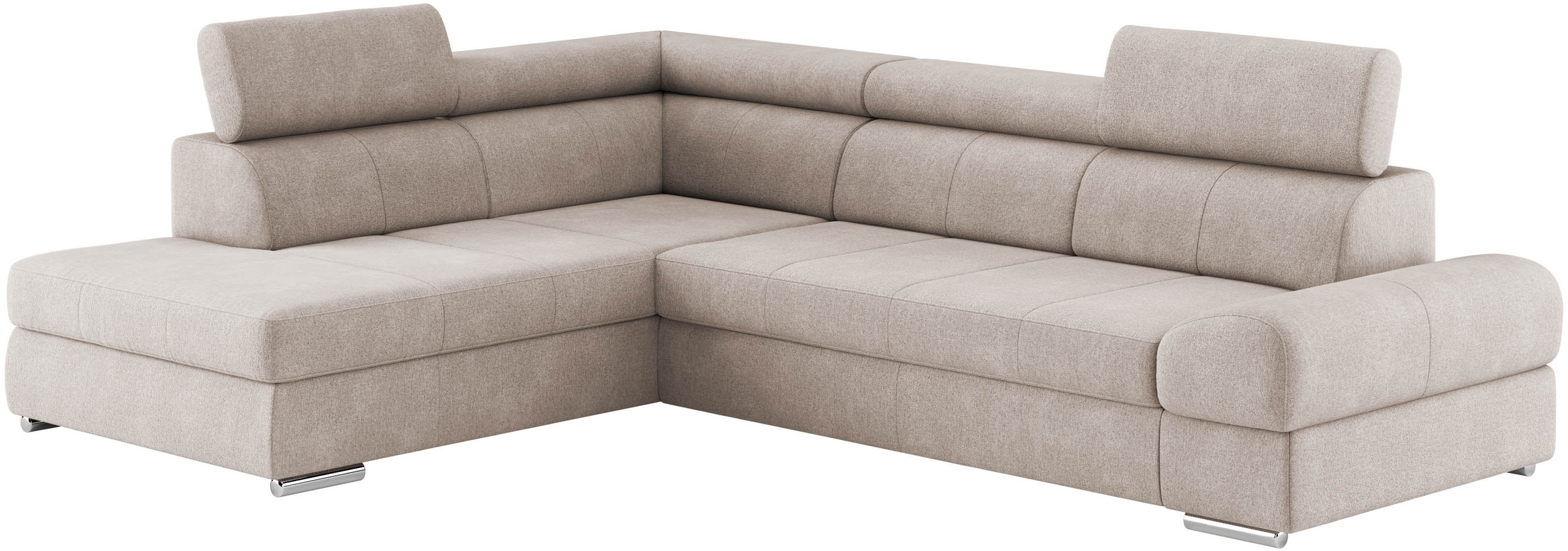 sit&more Ecksofa »Broadway L-Form«, mit verstellbaren Kopfteilen, wahlweise mit Bettfunktion