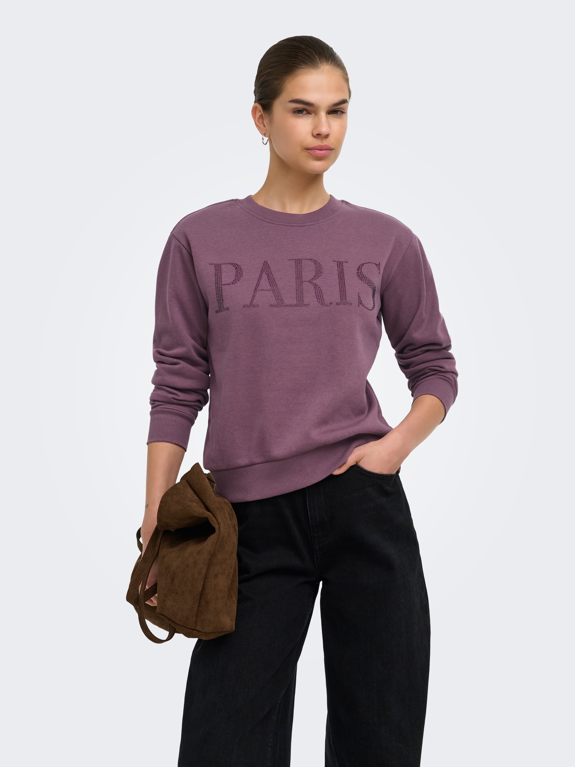 JDY Sweatshirt »JDYPARIS L/S EMB SWEAT JRS NOOS«, Baumwollmischung, regular fit
