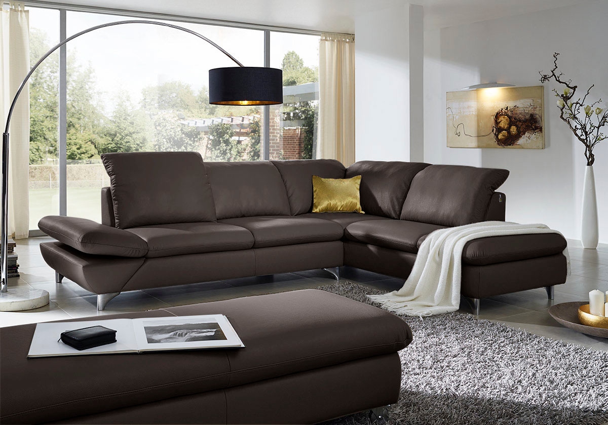 W.SCHILLIG Ecksofa »taoo, elegant und zeitlos, bequem, L-Form«, mit Sitziefenverstellung & Kopfteilverstellung