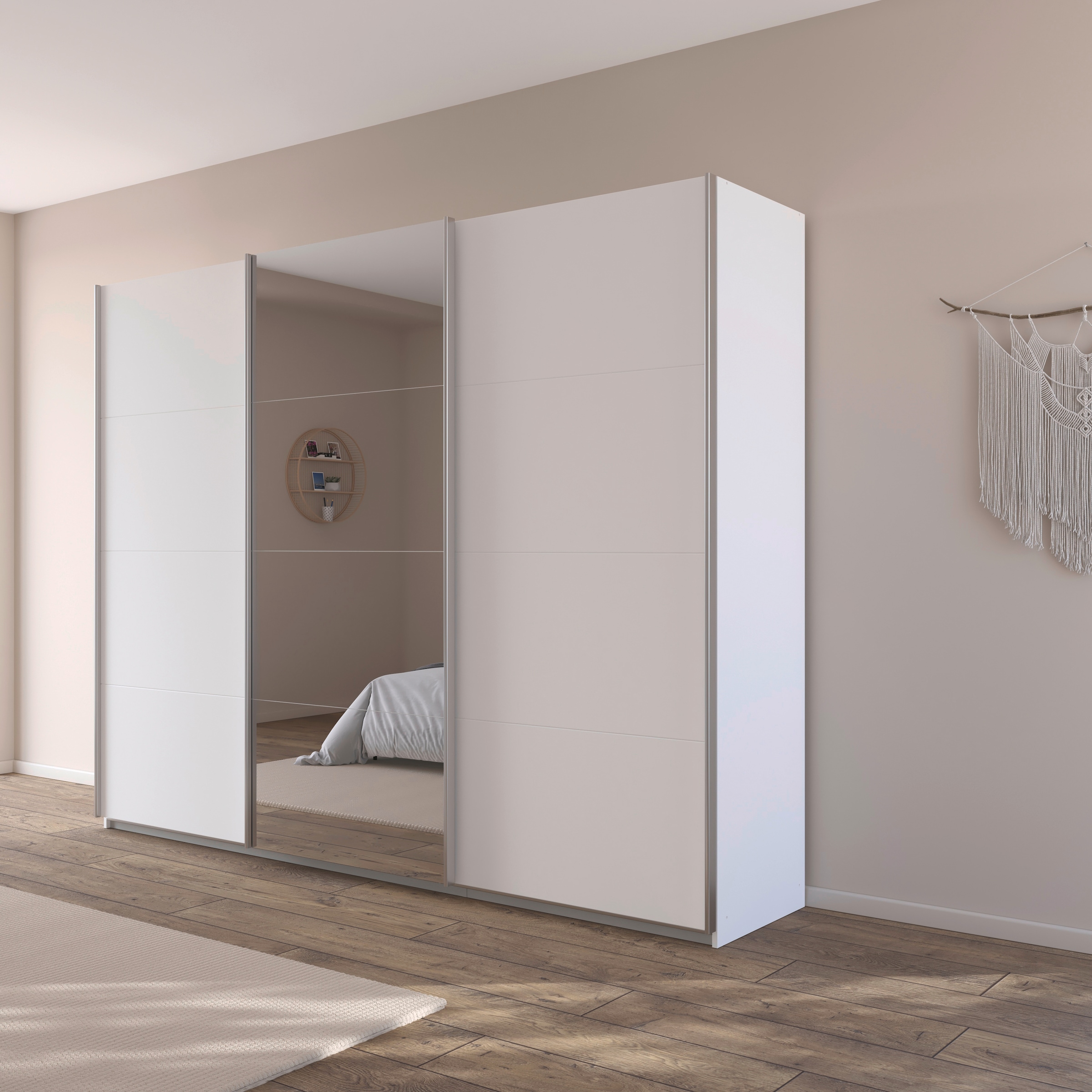 rauch Schwebetürenschrank »Kleiderschrank Schrank Garderobe AGORDO«, Top Innenausstattung, in 4 Breiten und 2 Höhen MADE IN GERMANY