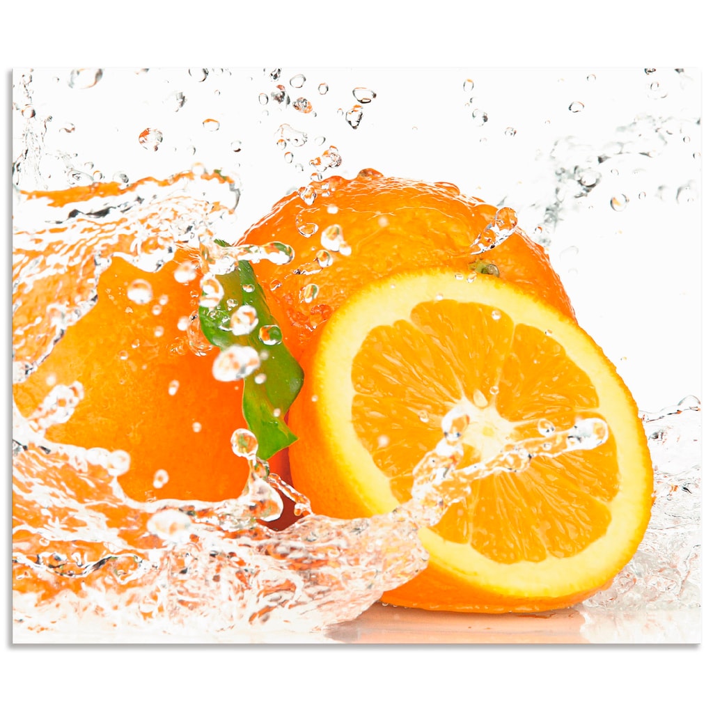 Artland Küchenrückwand »Orange mit Spritzwasser«, (1 tlg.)