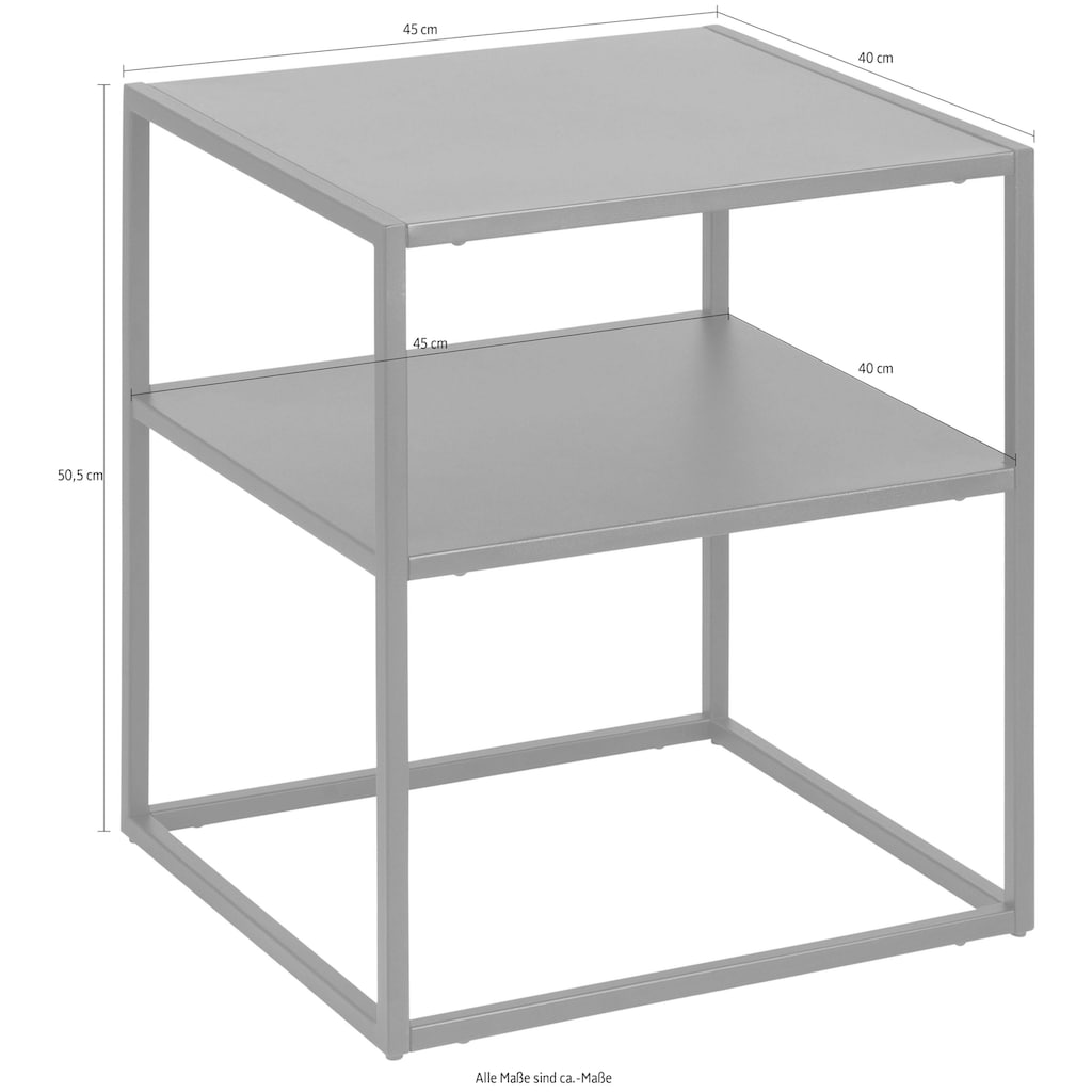 ACTONA GROUP Nachttisch »Vilho«, aus einem schönen weißen Metallgestell und einer Ablegemöglichkeit