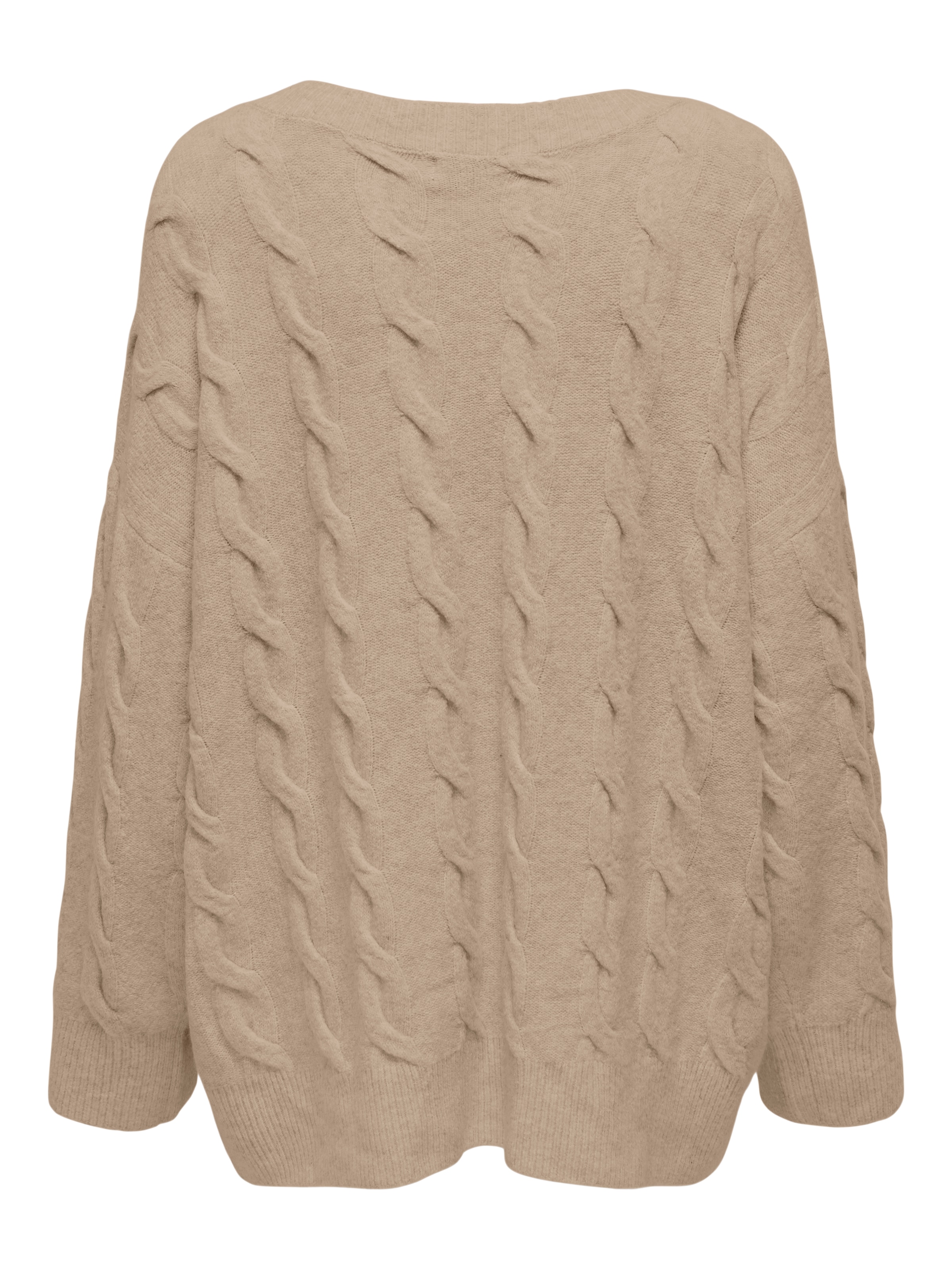 ONLY V-Ausschnitt-Pullover »ONLJEANETT LIFE L/S CABLE V-NECK CC KNT«, mit Zopfmuster
