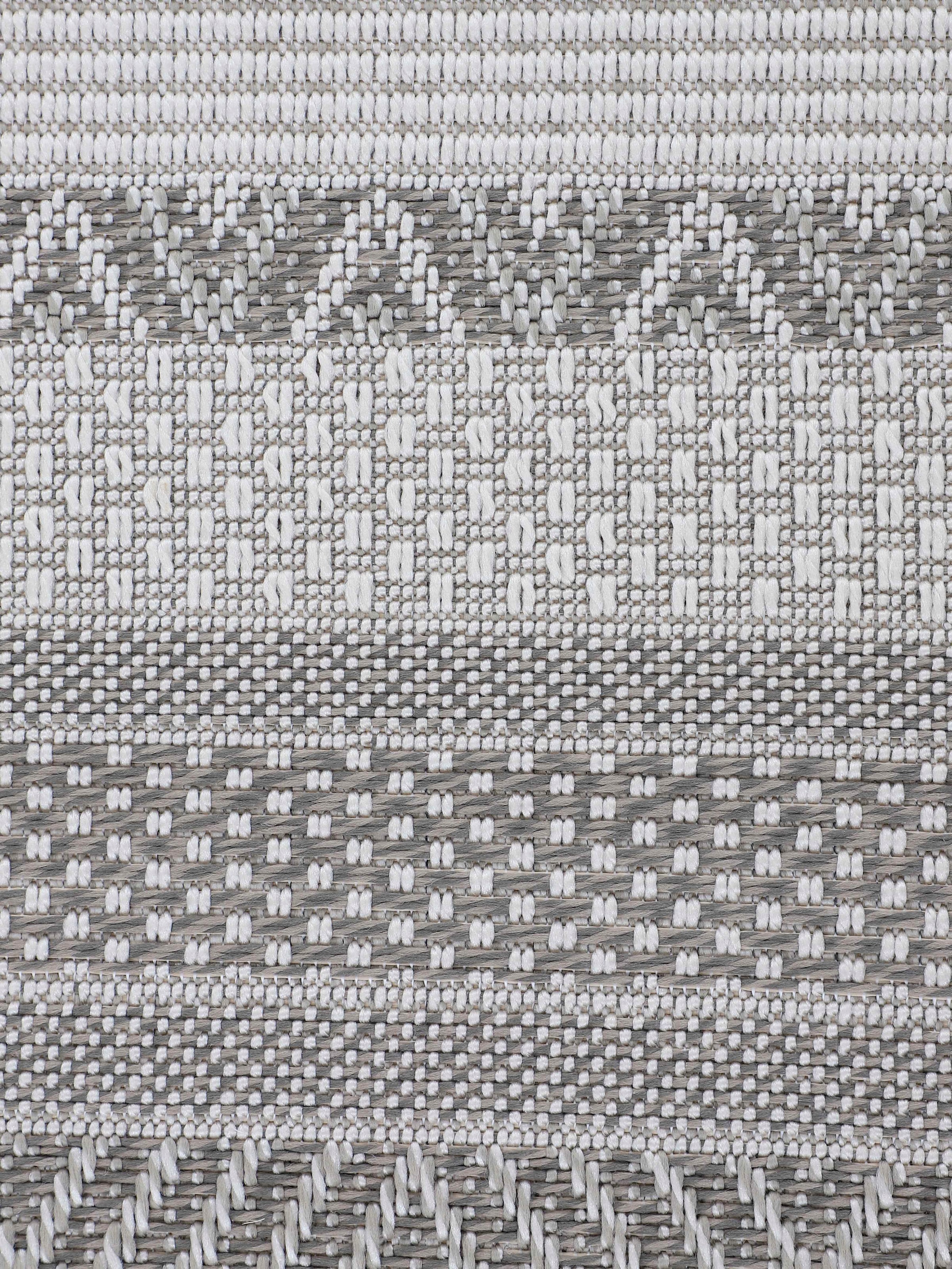 carpetfine Teppich »Boho 101«, rechteckig, 4 mm Höhe, robustes Flachgewebe, Sisal Optik, UV-beständig, Außenbereich