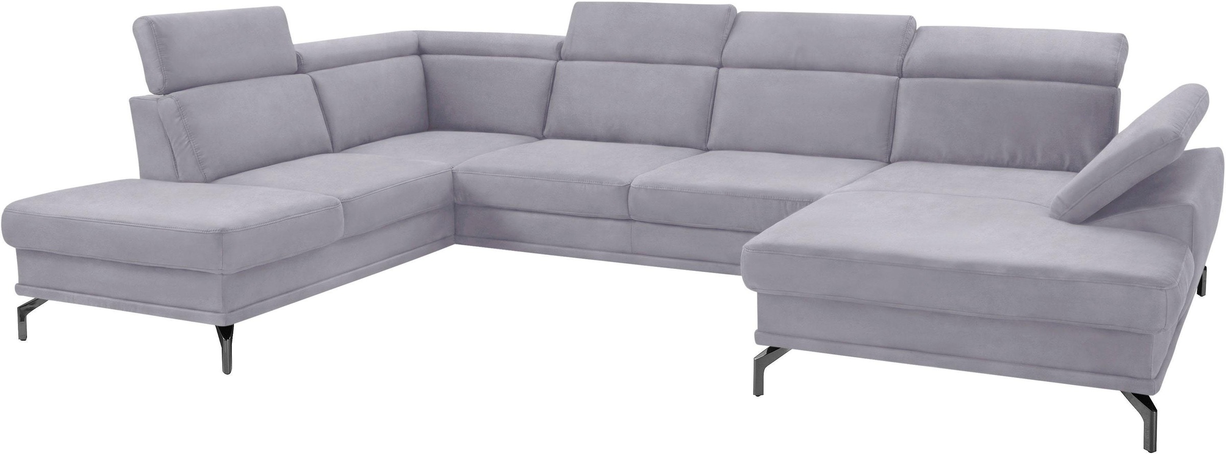 sit&more Wohnlandschaft »Scorpio U-Form«, inklusive Sitztiefenverstellung, mit Kopf- und Armteilverstellung