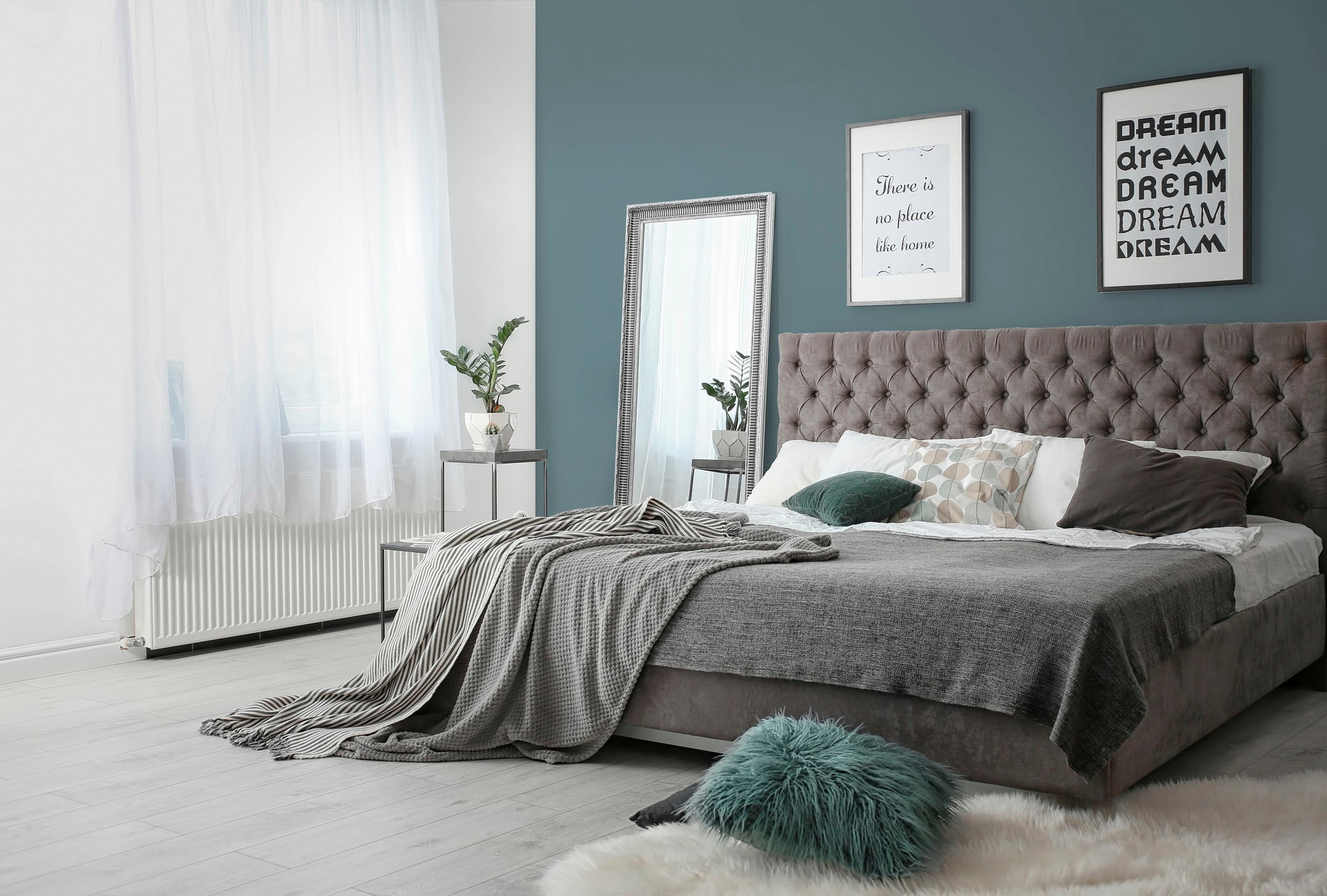 A.S. Création Wandfarbe »Premium Innenwandfarbe PURO Tuchmatt bluish petrol« ideal für Wohnzimmer, Schlafzimmer, Flur und Küche, Farbwelt Blau