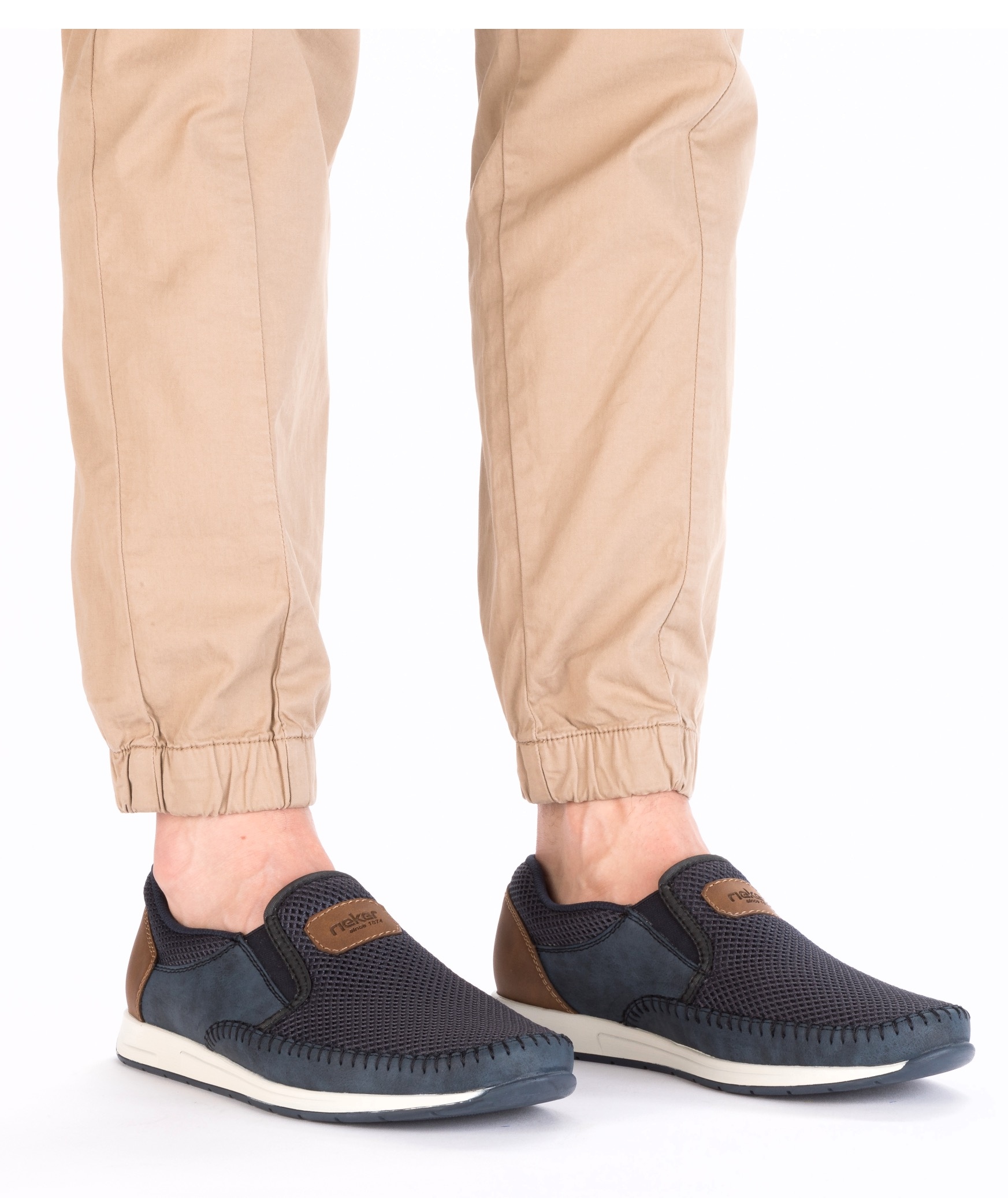 Rieker Slipper  Slip-on Sneaker, Schlupfschuh mit Stretcheinsätze