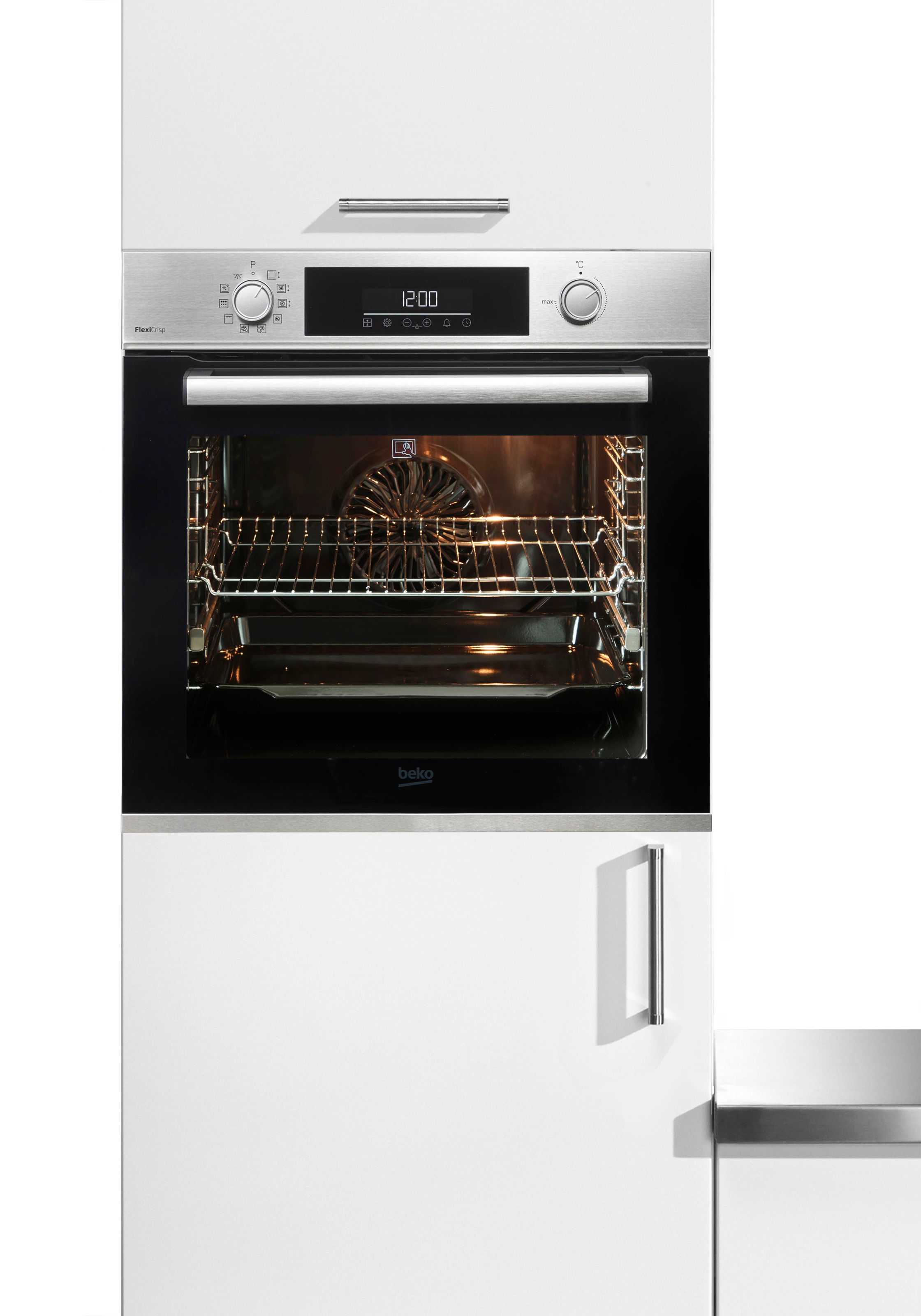 BEKO Einbaubackofen »BBIM12300XMPEF«, mit 1-fach-Teleskopauszug, Pyrolyse-S günstig online kaufen