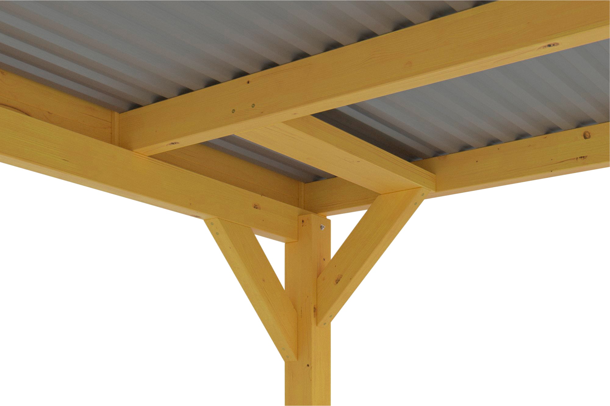 Skanholz Doppelcarport »Grunewald«, hellbraun, mit Aluminiumdach