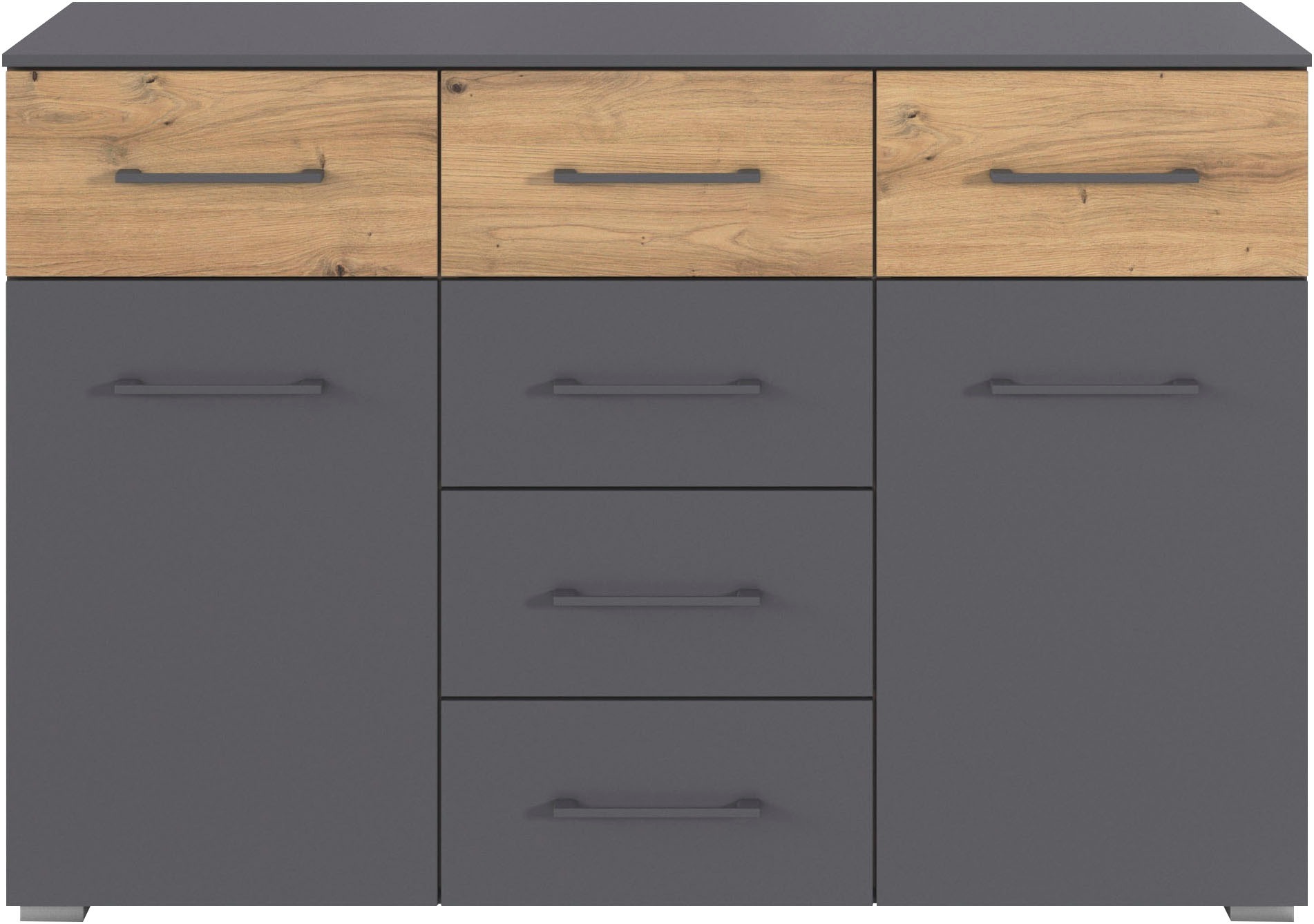 rauch Kombikommode »Sideboard Kommode Schubladenkommode Türenkommode BOSTON-EXTRA« B/H/T: 120/81/42 cm,  mit 6 geräumigen Schubladen, Einlegeböden verstellbar MADE IN GERMANY