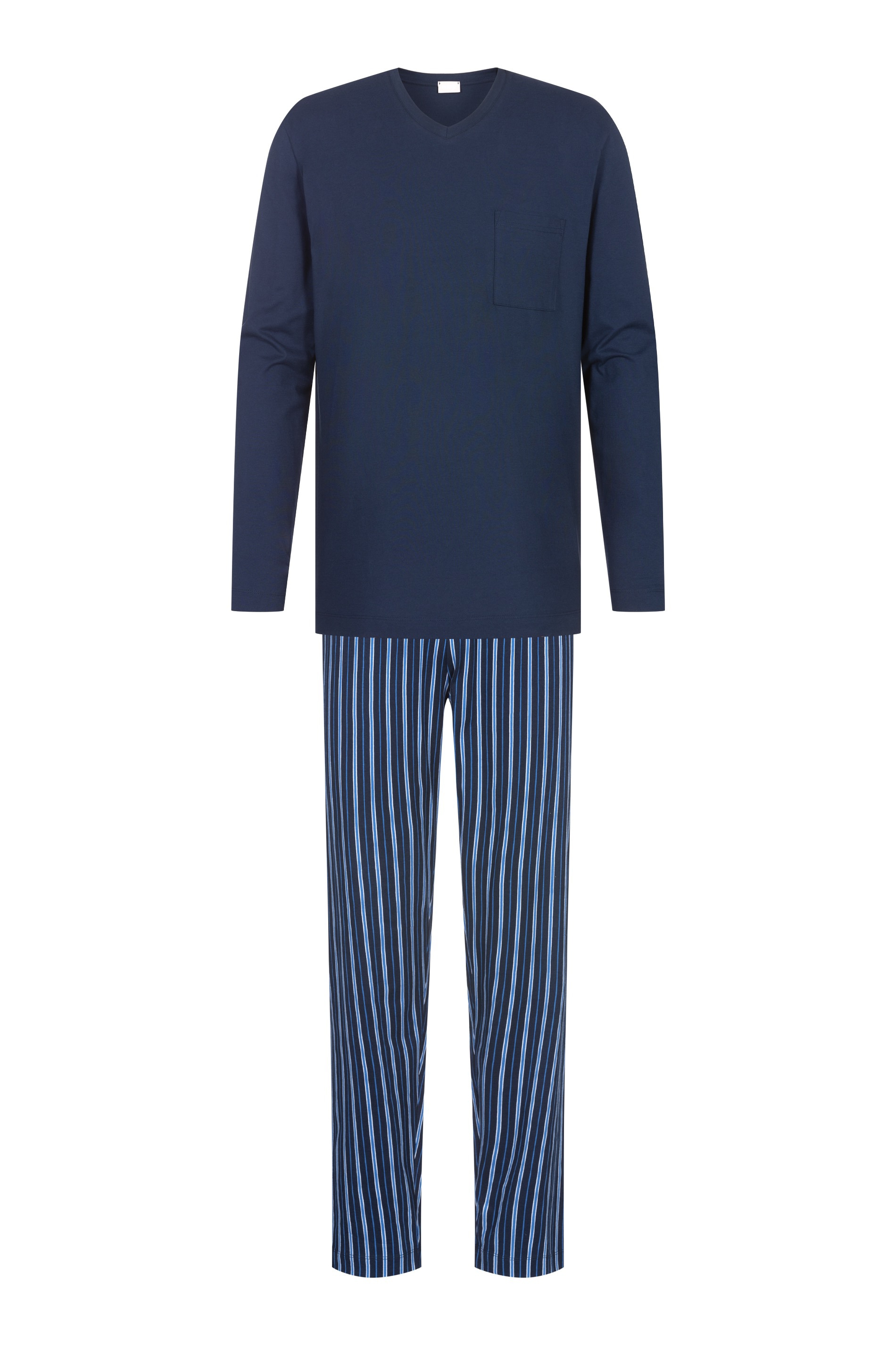 Mey Schlafanzug »STRAIGHT«, Langarm-Shirt mit Brusttasche