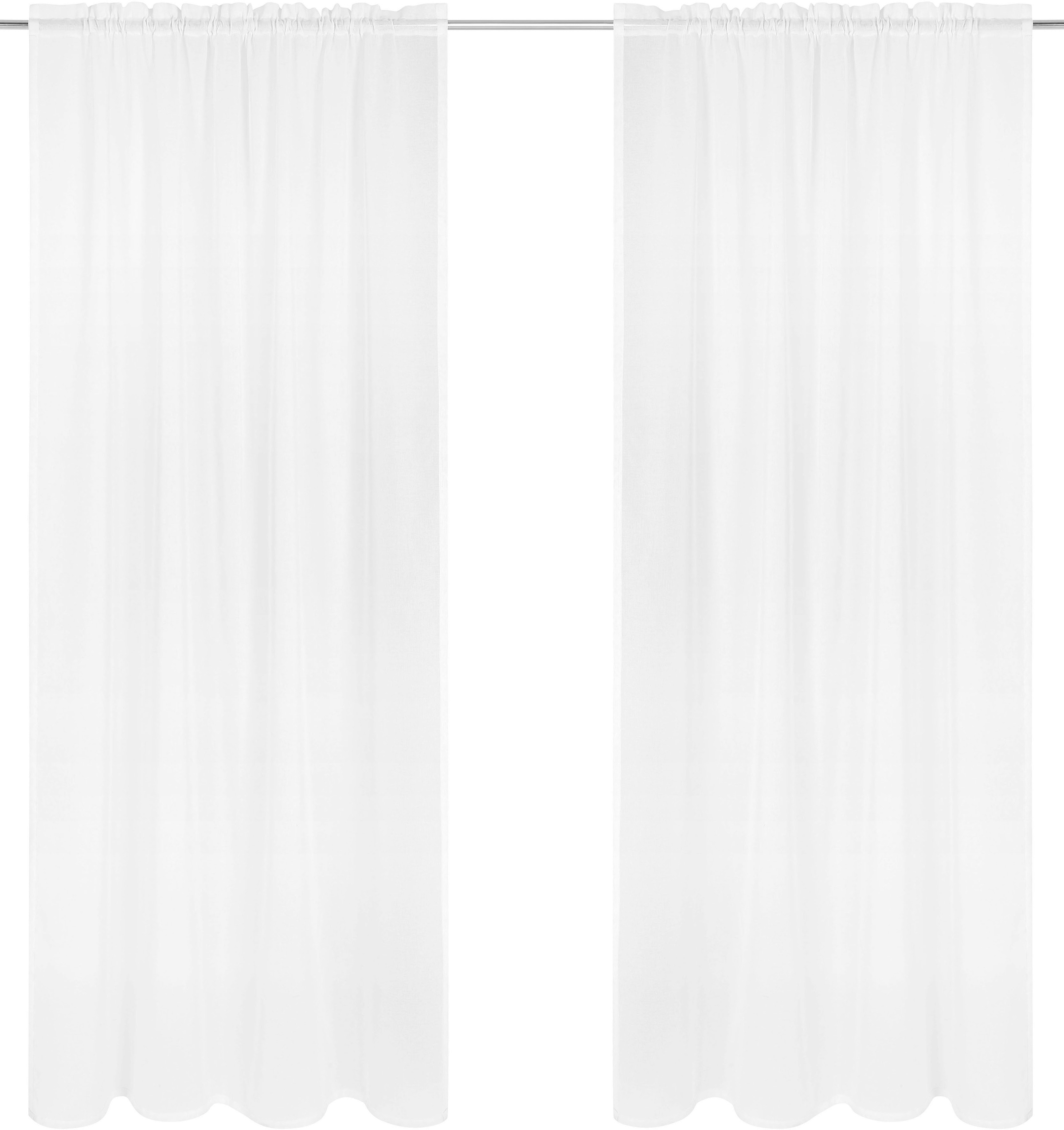 my home Gardine »Dolly« Stangendurchzug 1 Stk. tlg. transparent, Stangendur günstig online kaufen