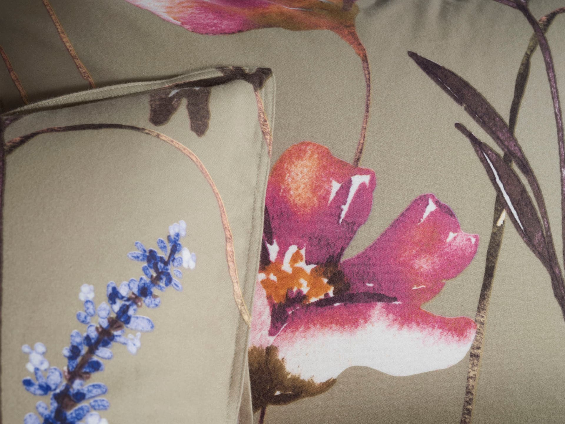 Heckett & Lane Bettwäsche »Vico« 2 Stk. tlg. Blumen Design, 100% Baumwolle ab 135x200 cm.