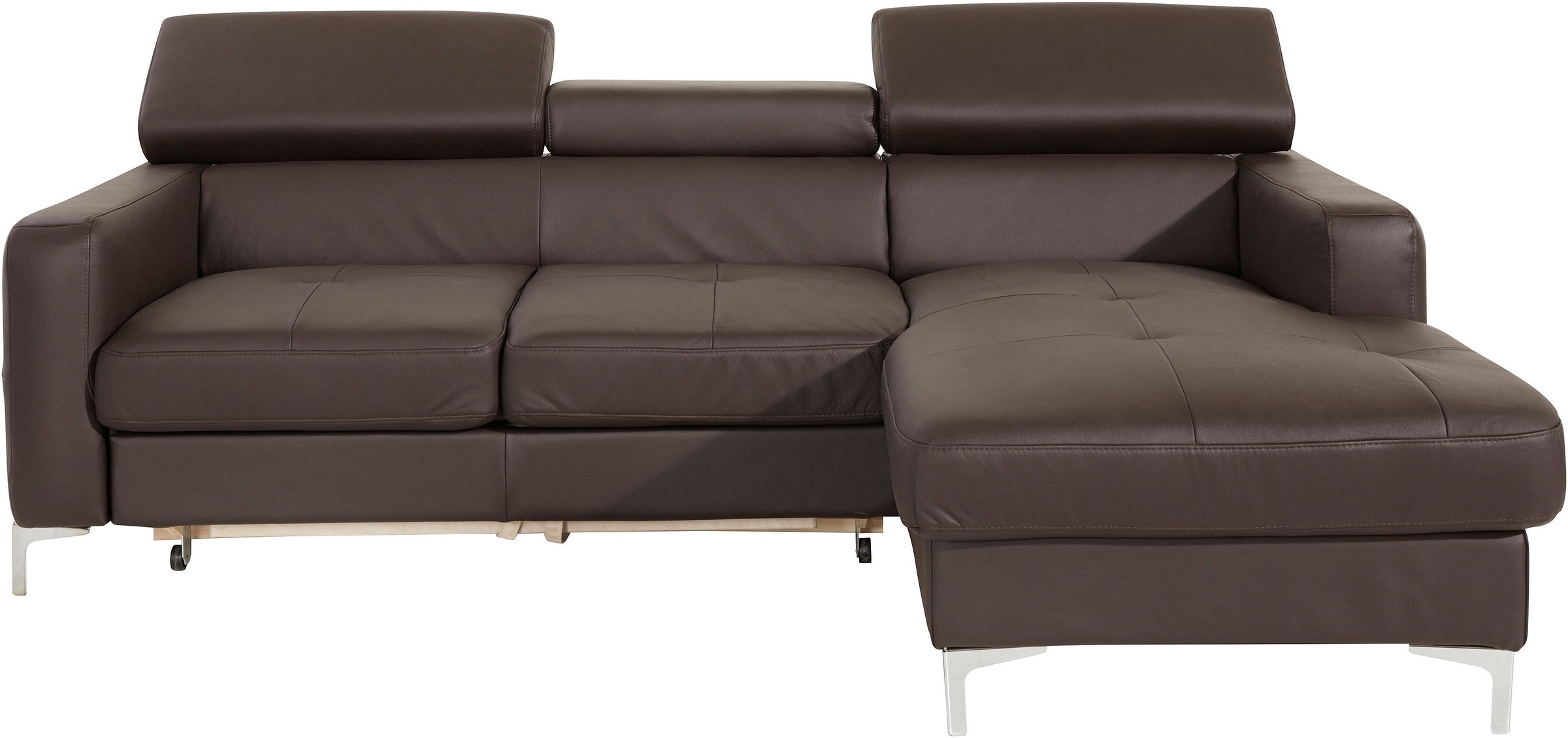 COTTA Polstergarnitur »Sammy L-Form«, (Set), Set bestehend aus: Ecksofa mit Kopfteilverstellung & Hocker