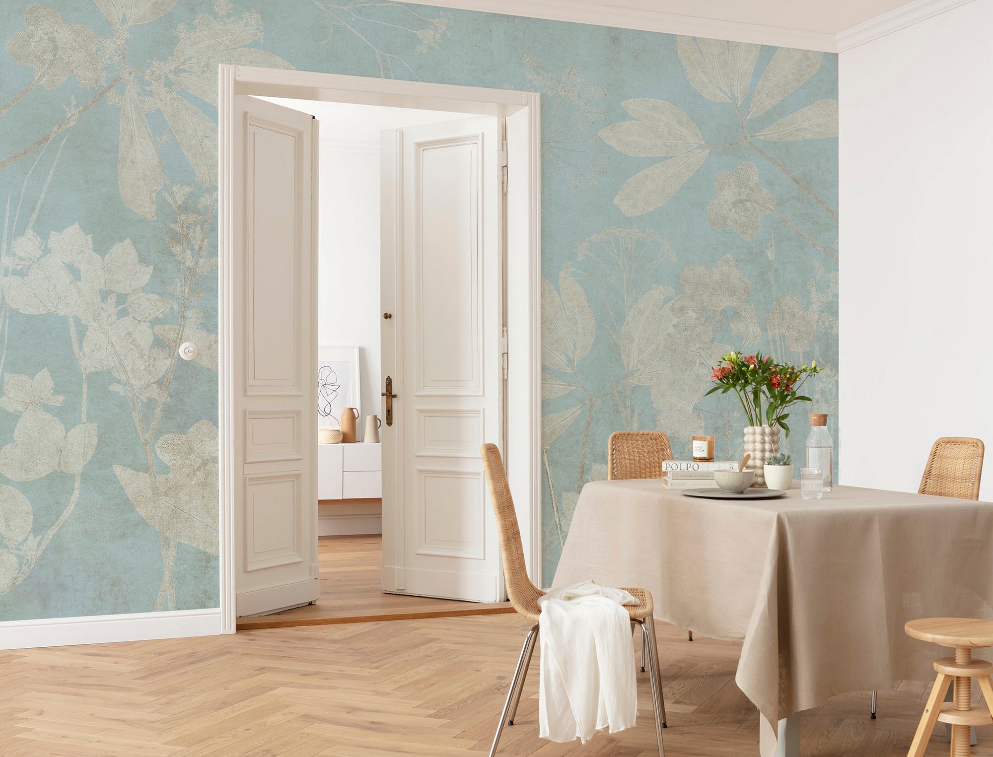 Komar Vliestapete »Digitaldruck Vlies - Jardin sur Papier - Größe 350 x 250 cm«, bedruckt, Wohnzimmer, Schlafzimmer
