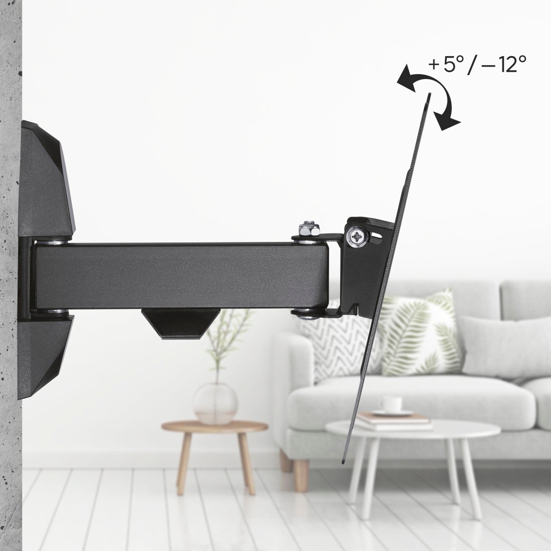 Hama TV-Wandhalterung »Halterung, schwenkbar, neigbar 48 - 122 cm (19" - 48")«, bis 122 cm Zoll, max. 20 kg