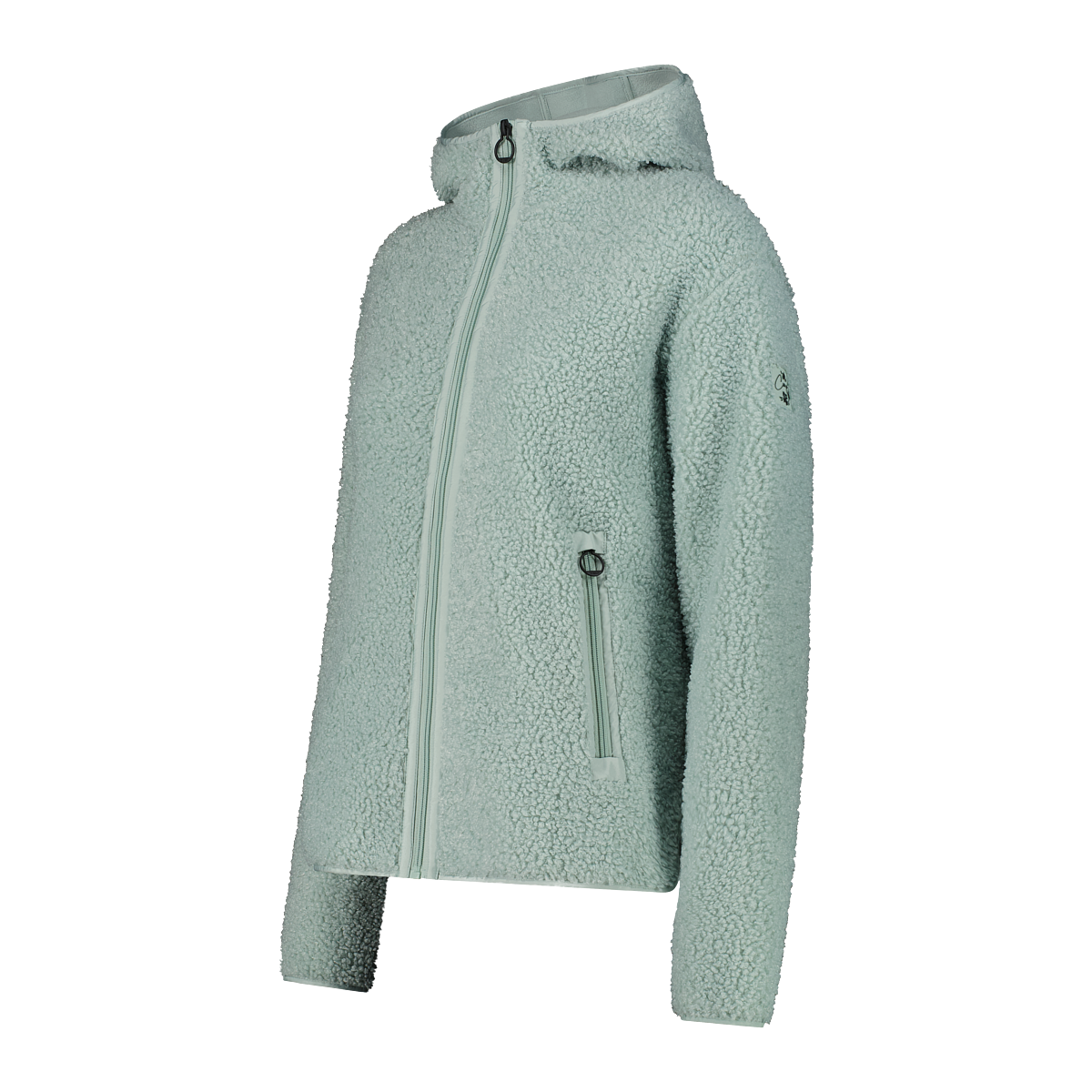 CMP Kapuzenplüschjacke mit Reißverschluss, leicht, atmungsaktiv, normale Länge