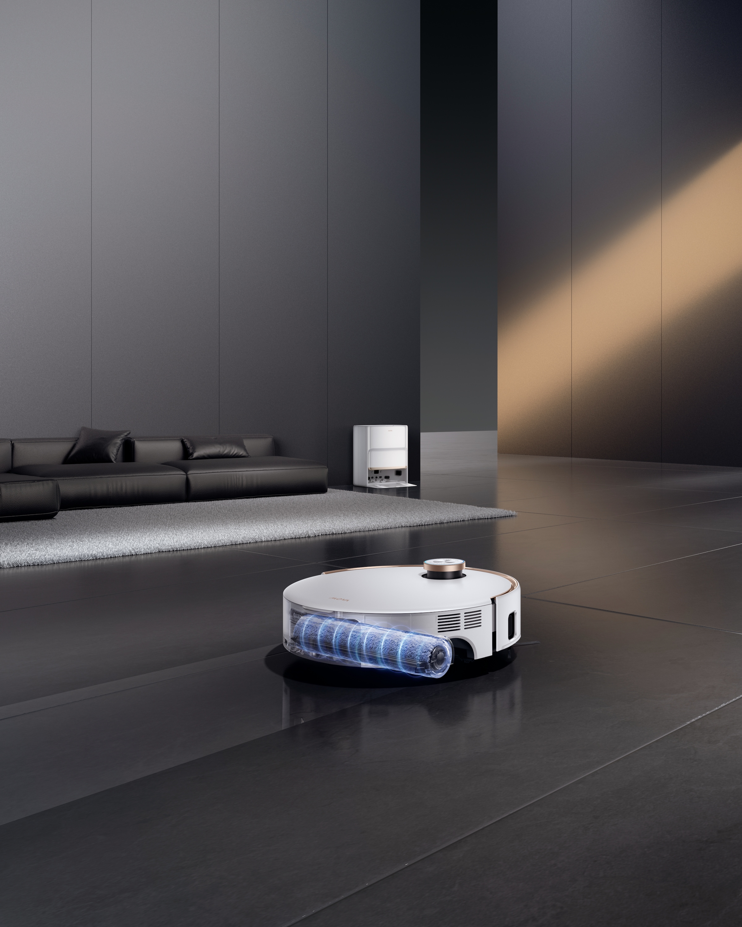 Mova Saugroboter »Z60 Ultra Roller Complete, App- & Sprachsteuerung,« Vollautomatische Basisstation, Anti-Verhedderungsbürste,