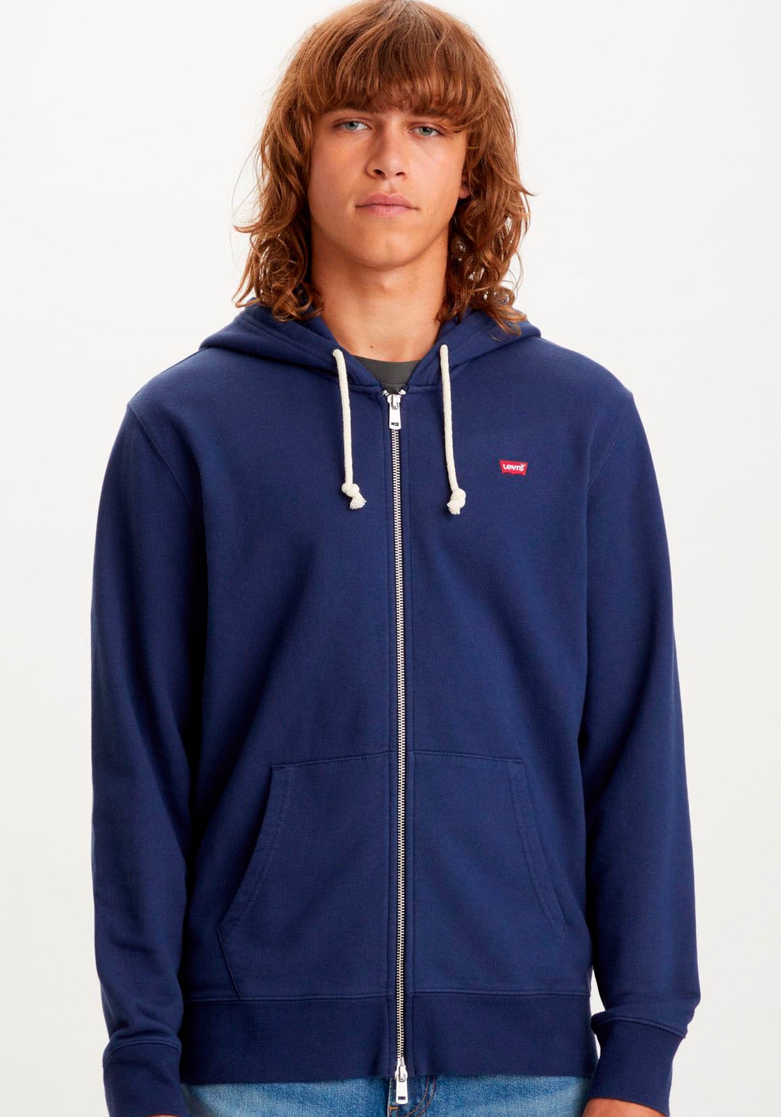 Levi's® Kapuzensweatjacke »NEW ORIGINAL ZIP UP« mit Logo-Stickerei und Kängurutasche