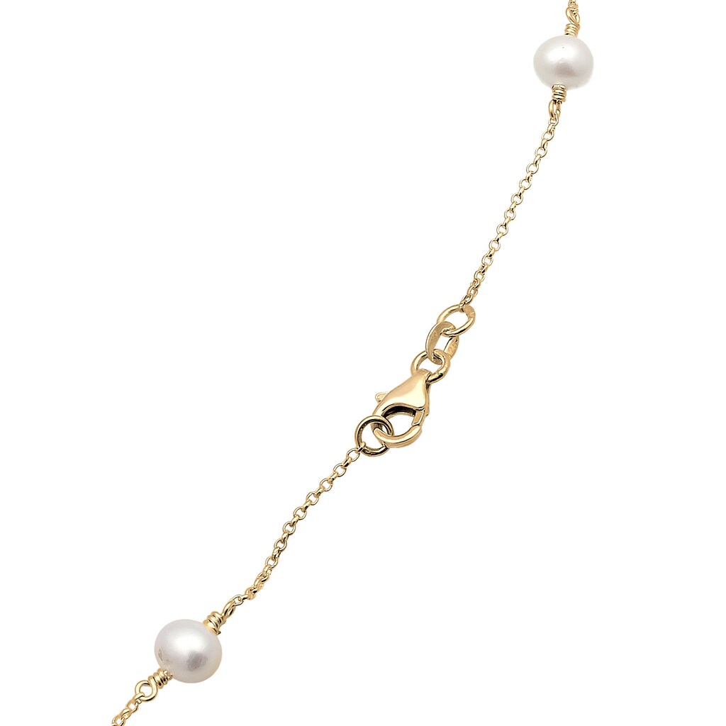 Elli Perlenkette »Erbskette Kugeln Süßwasser-Zuchtperlen 925er Silber«