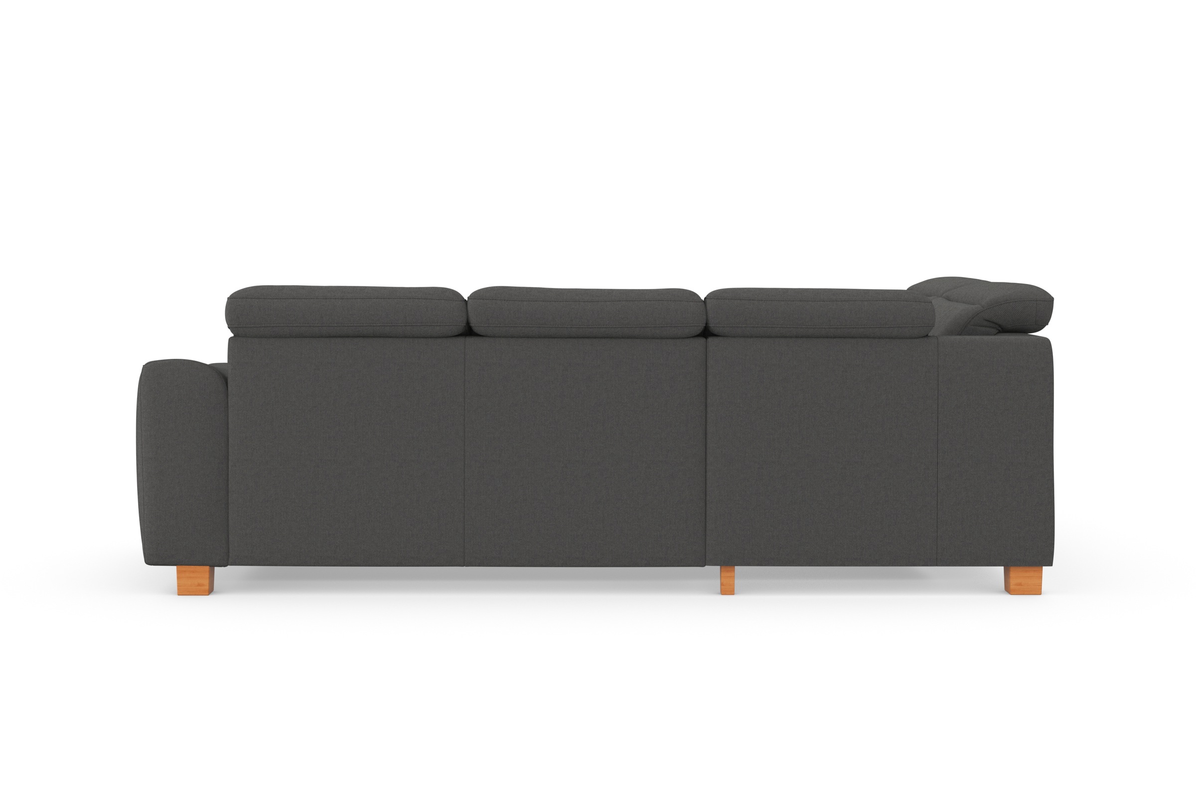 sit&more Ecksofa »Dundee L-Form«, mit Federkern und Massivholzfüßen, wahlweise mit Kopfteilverstellung