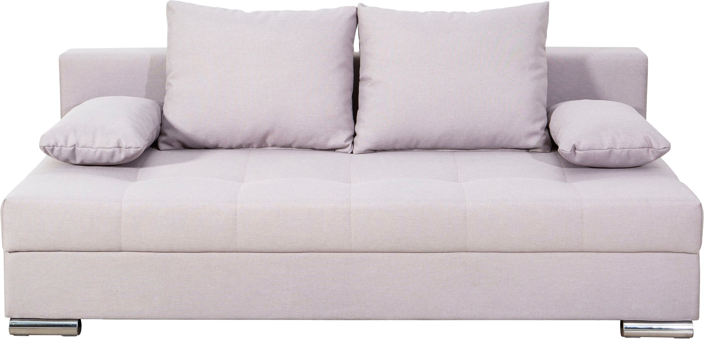 COLLECTION AB Schlafsofa »Tania mit Bettfunktion und Bettkasten«, komfortabler Sitzkomfort: Federkern-Polsterung, inklusive Rückenkissen