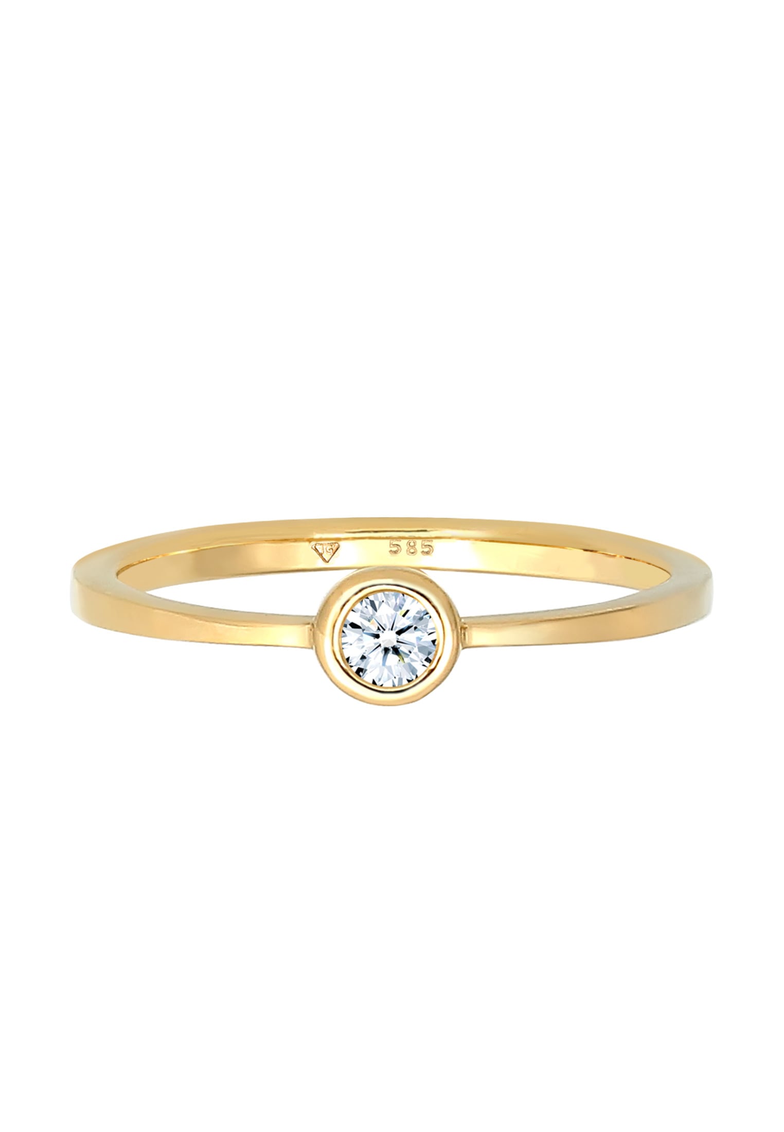 Elli DIAMONDS Verlobungsring »Diamant Weiß Brillantschliff (0.06 ct) 585 Gelbgold«