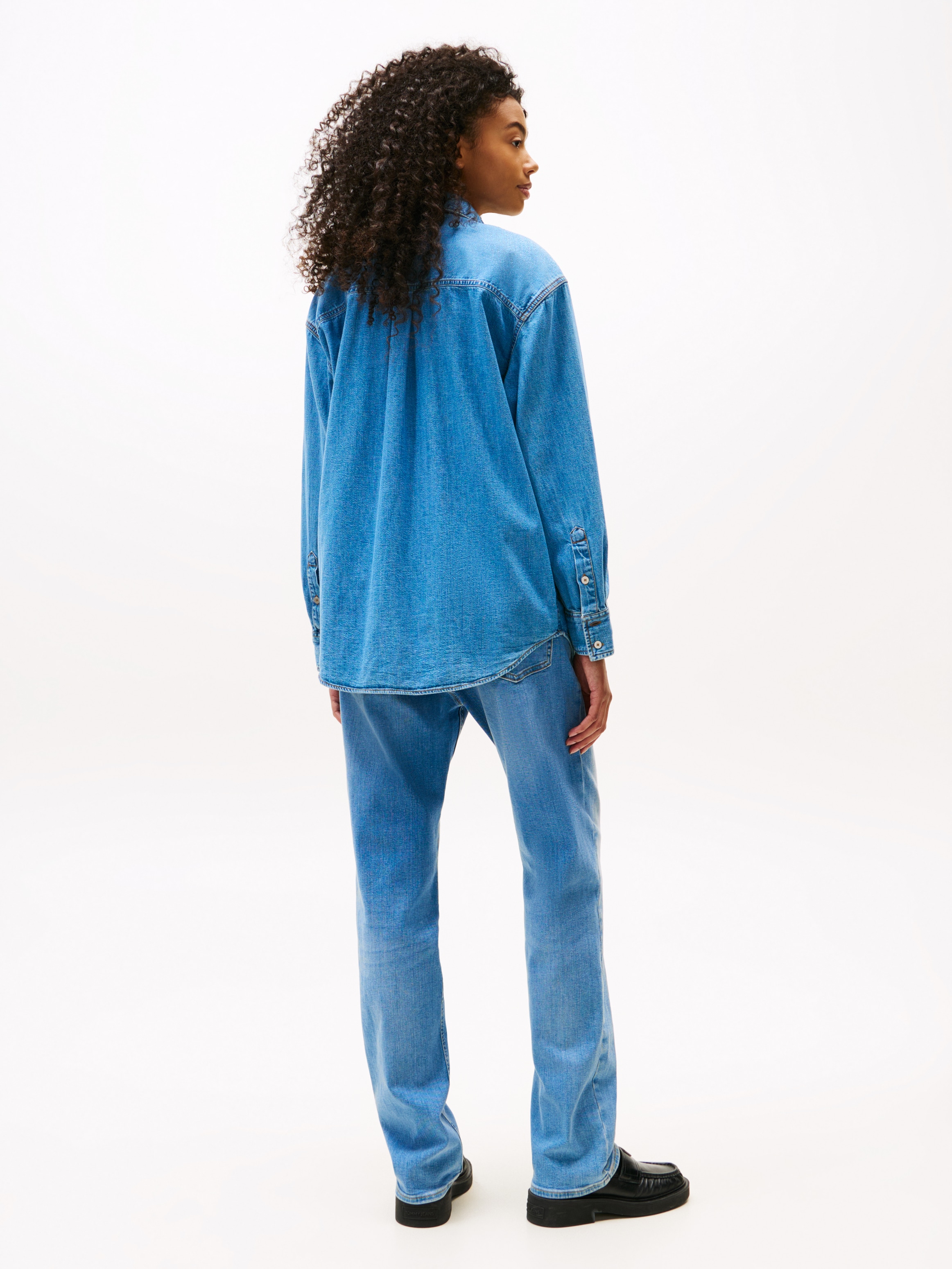 Tommy Jeans Jeansbluse »LS RELAXED DENIM SHIRT EXT«