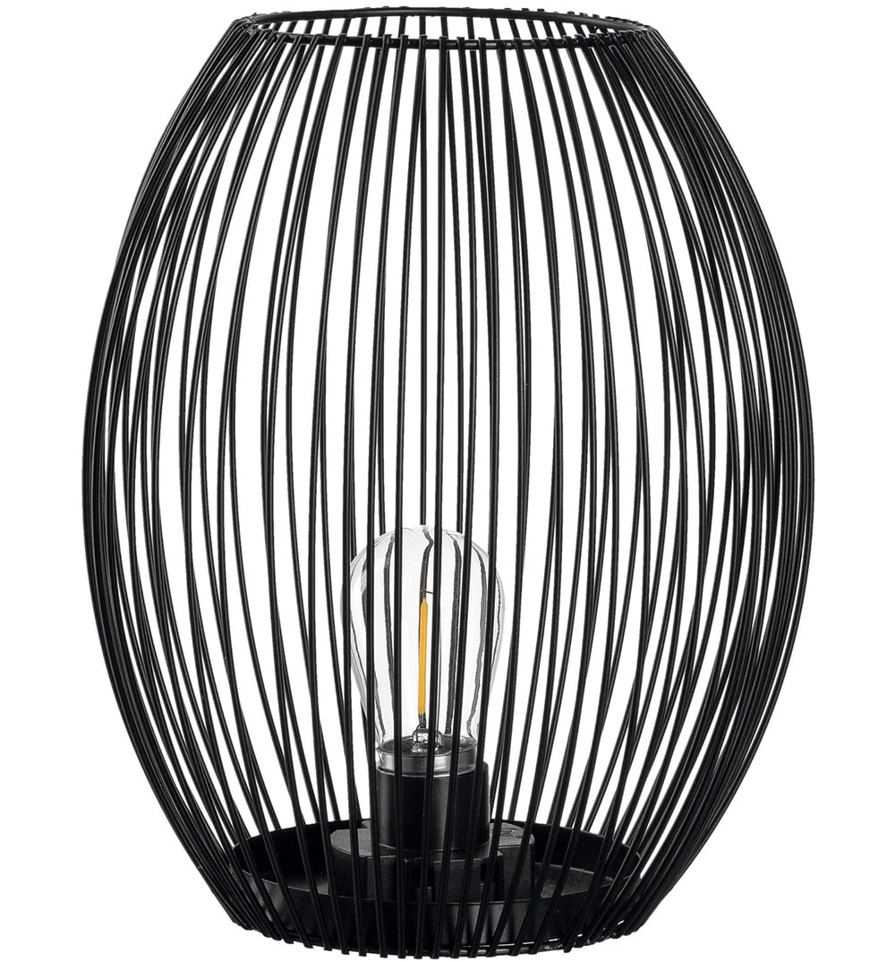 LEONARDO LED Tischleuchte »Laterne CASOLARE«, 1 flammig, aus Metall, oval günstig online kaufen
