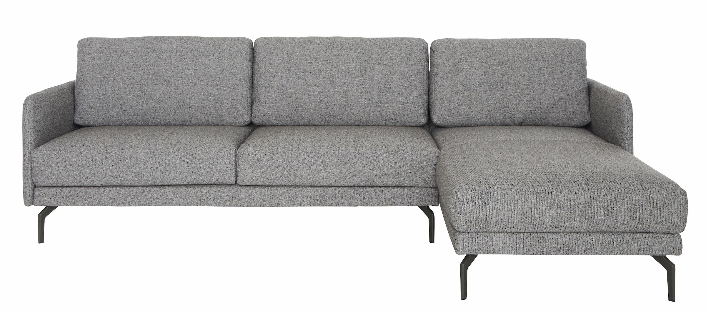 hülsta sofa Ecksofa »hs.450«, Armlehne sehr schmal, Breite 234 cm,  Alugussfüße in umbragrau online bestellen