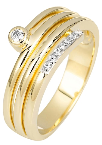 JOBO Fingerring, 585 Gold mit 8 Diamanten kaufen